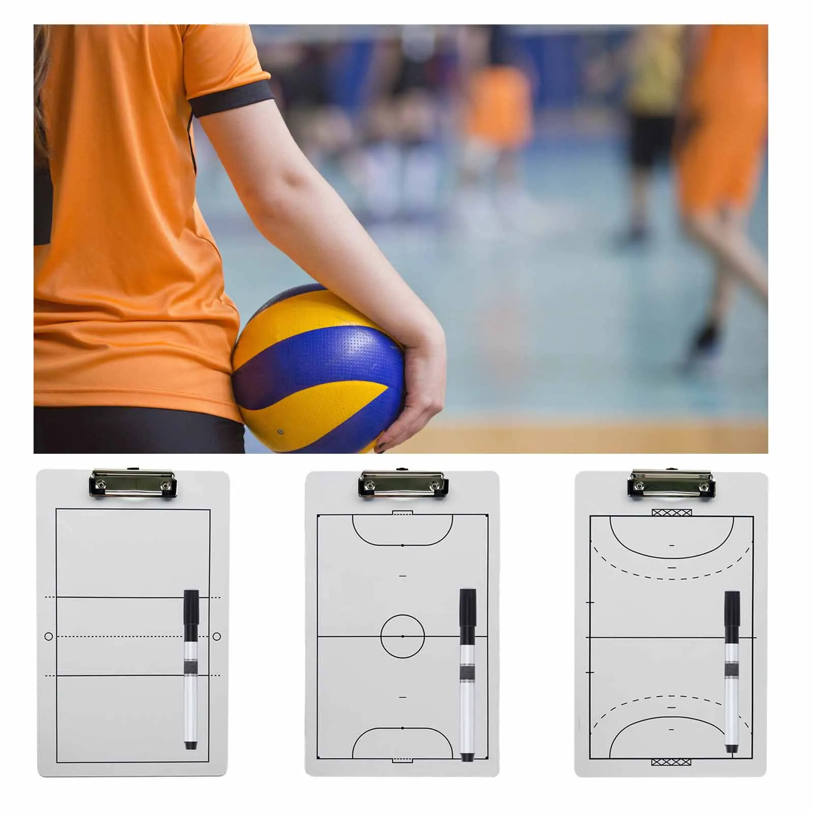 Volleyball Tactic Coaching Boards Sports Accessory Erasable Game Handball Referees Gear 35x22cm Futsal Reusable Tactic Board
Volleyball Tactic Coaching Boards Sports Accessory Erasable Game Handball Referees Gear 35x22cm Futsal Reusable Tactic Board