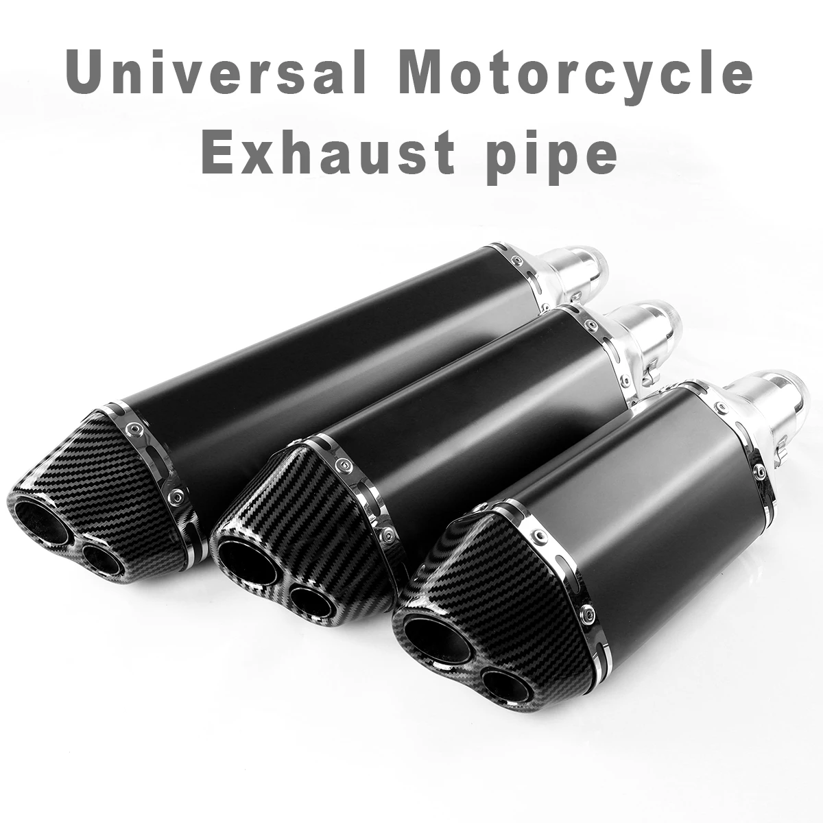 Universal 38-51mm diameter motorcycle exhaust pipe 300/370/470MM stainless steel exhaust system suitable for Honda/TV scooters, 
Universal 38-51mm diameter motorcycle exhaust pipe 300/370/470MM stainless steel exhaust system suitable for Honda/TV scooters,