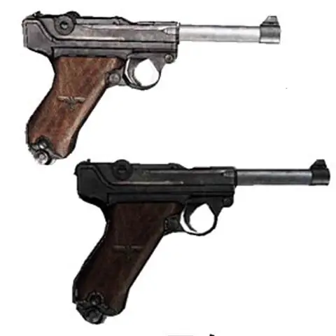 3D Paper Model Gun WWII Germany Luger P08 Pistol 1:1 Military Magazine Puzzles Toy