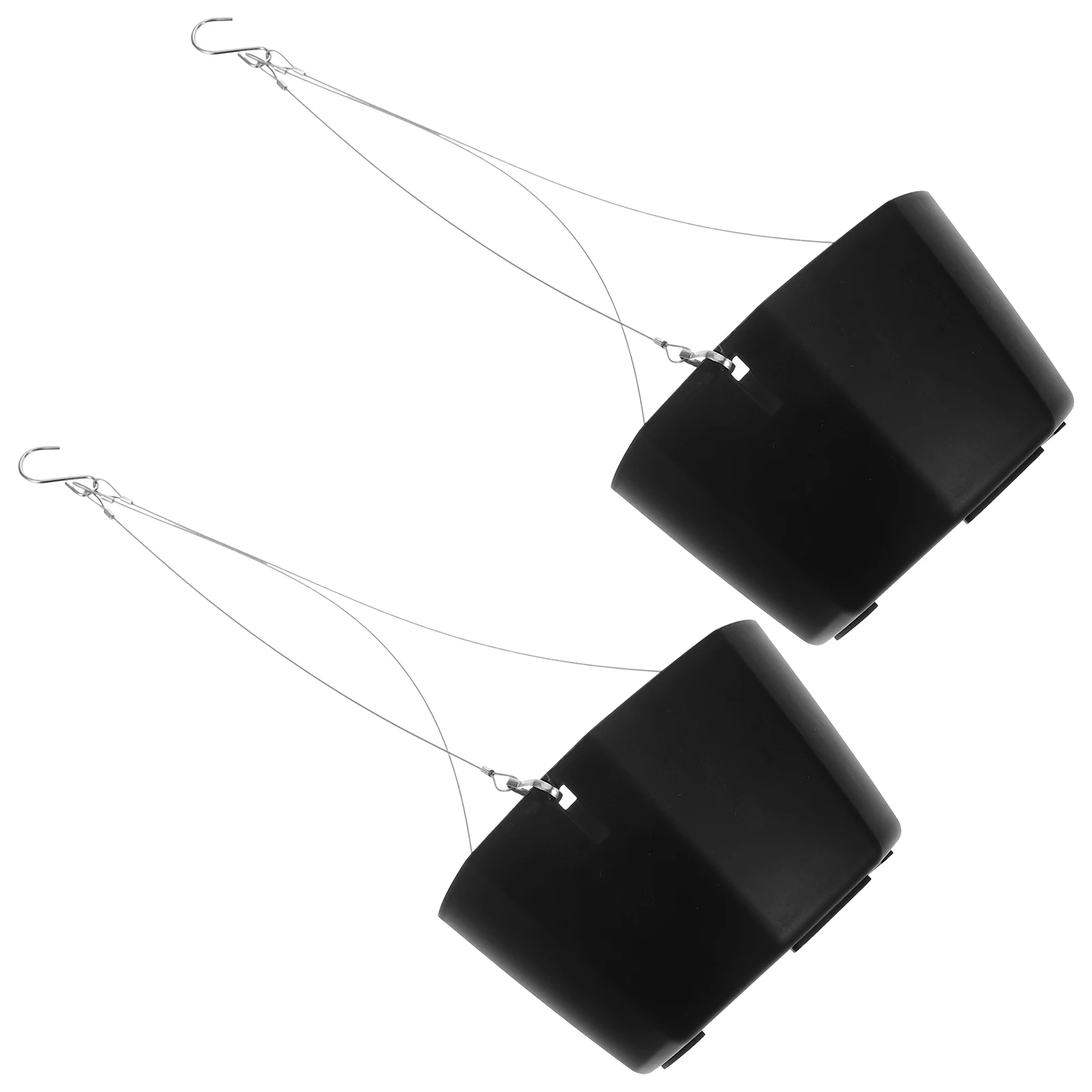 2Pcs Hanging Flower Pots Black Plastic Planter Baskets Stainless Steel Chain Balcony Garden Decor Planters
2Pcs Hanging Flower Pots Black Plastic Planter Baskets Stainless Steel Chain Balcony Garden Decor Planters