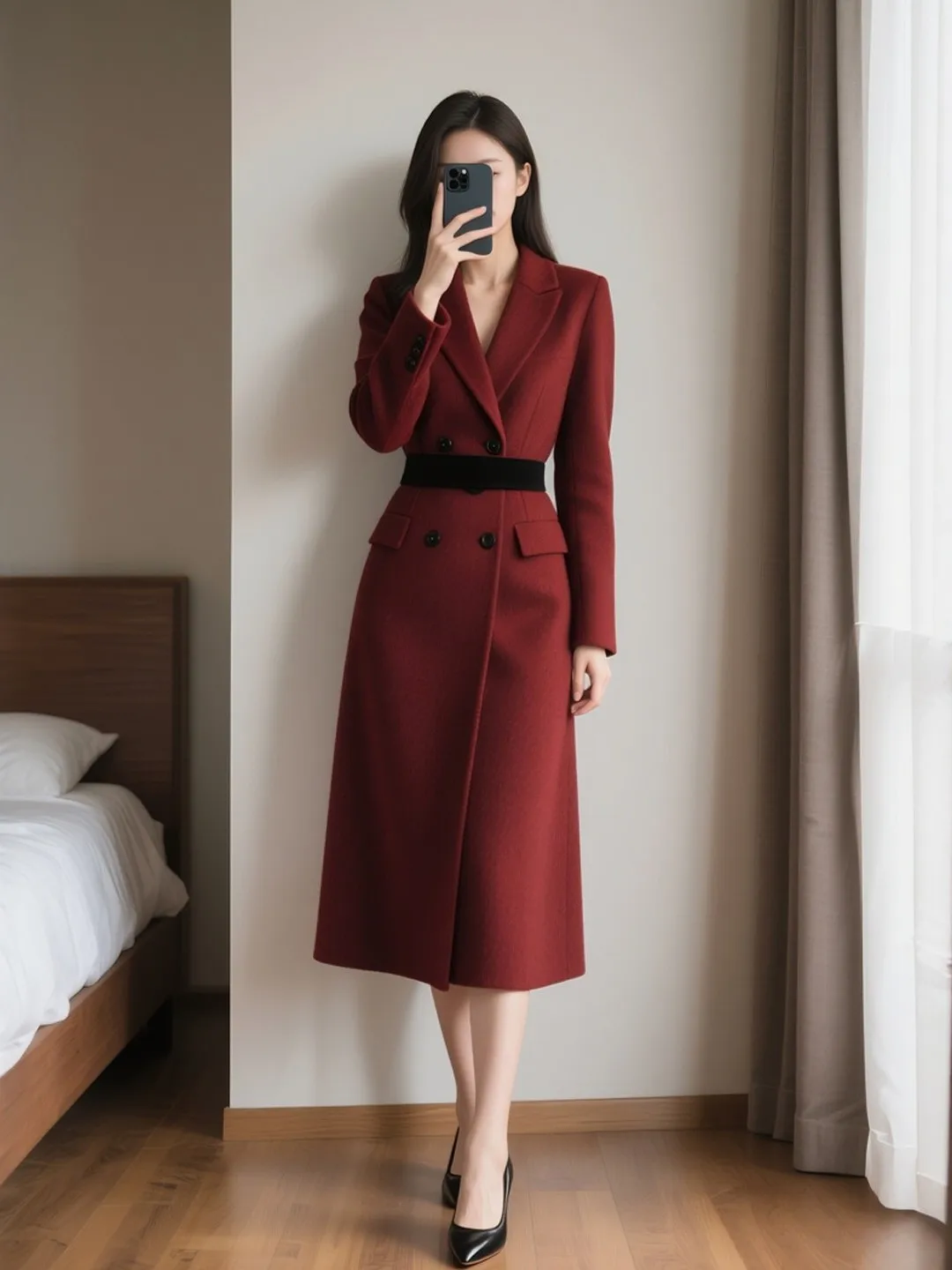 Ele Red Retro Suit Dr for Women Commute New Year's Outfit High Waist A-Line Skirt Double Breasted Button Detail Polyes...
Ele Red Retro Suit Dr for Women Commute New Year's Outfit High Waist A-Line Skirt Double Breasted Button Detail Polyes...