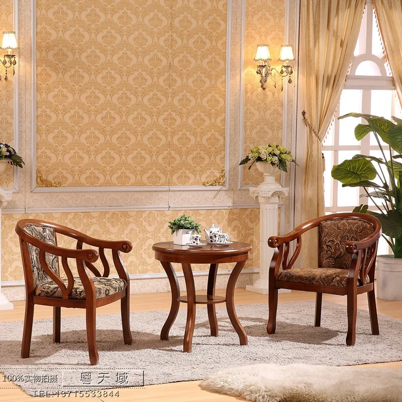 Solid wood armrest dining chair Solid wood armchair Tea table three-piece balcony leisure table and chairs Hotel solid wood armc
Solid wood armrest dining chair Solid wood armchair Tea table three-piece balcony leisure table and chairs Hotel solid wood armc
