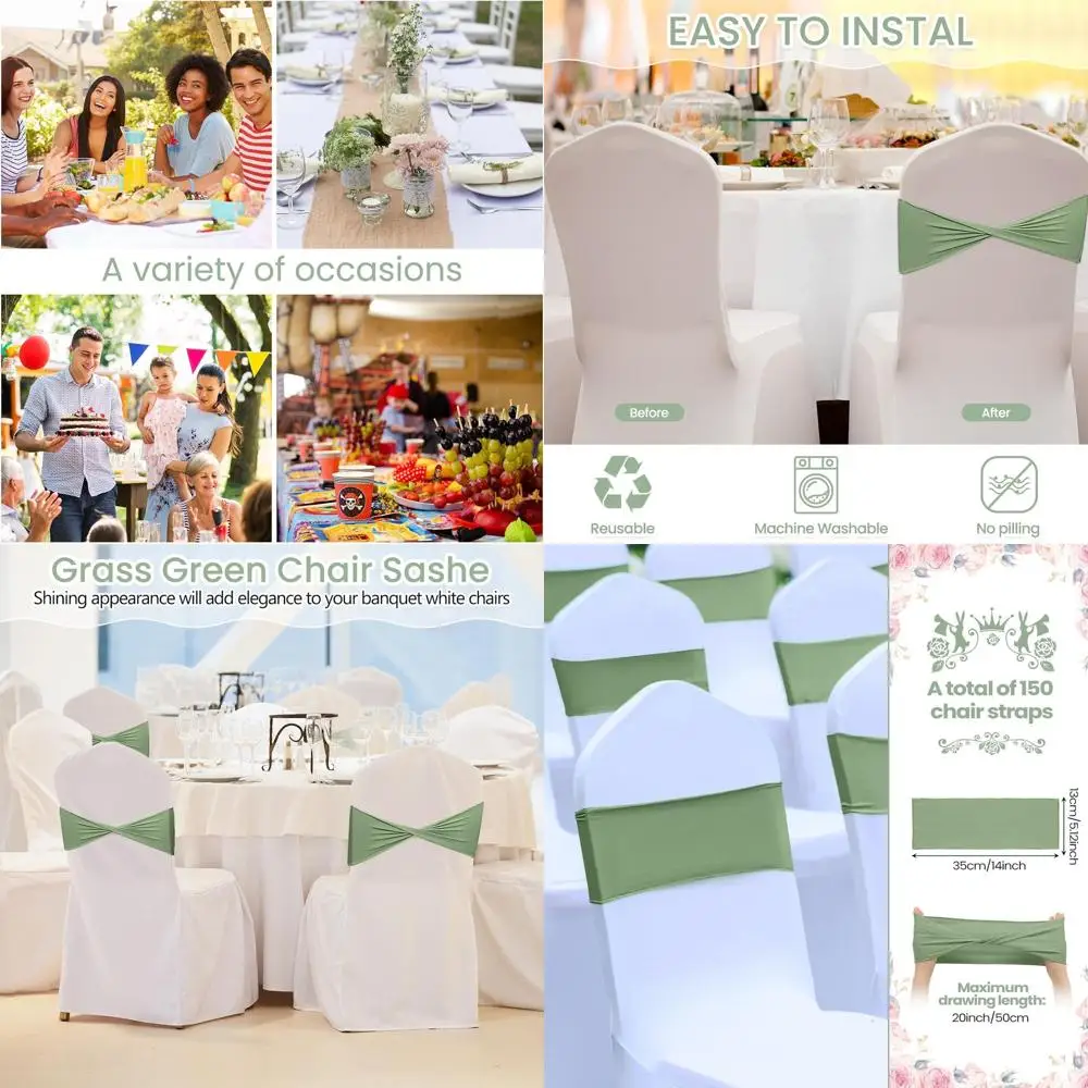 150 шт. банты для стульев из спандекса, эластичные ленты для чехлов на стулья, эластичные завязки для свадеб, вечеринок и мероприятий зеленого цвета
150 шт. банты для стульев из спандекса, эластичные ленты для чехлов на стулья, эластичные завязки для свадеб, вечеринок и мероприятий зеленого цвета