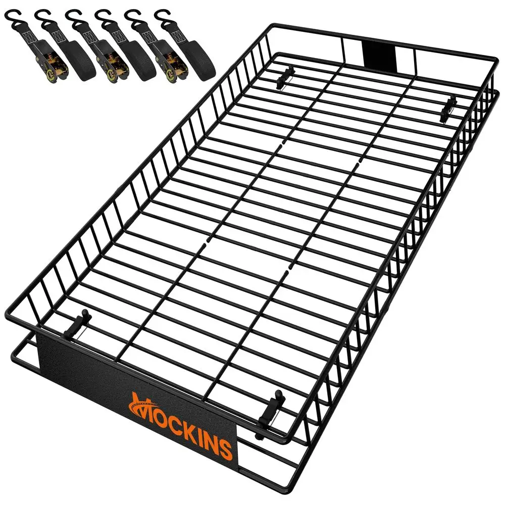 90x50x6 XXL Heavy Duty Roof Rack Cargo Carrier for Top of Vehicle Storage 250 Lbs. Cap Steel Car Roof Basket Set w Straps AllWe
90x50x6 XXL Heavy Duty Roof Rack Cargo Carrier for Top of Vehicle Storage 250 Lbs. Cap Steel Car Roof Basket Set w Straps AllWe