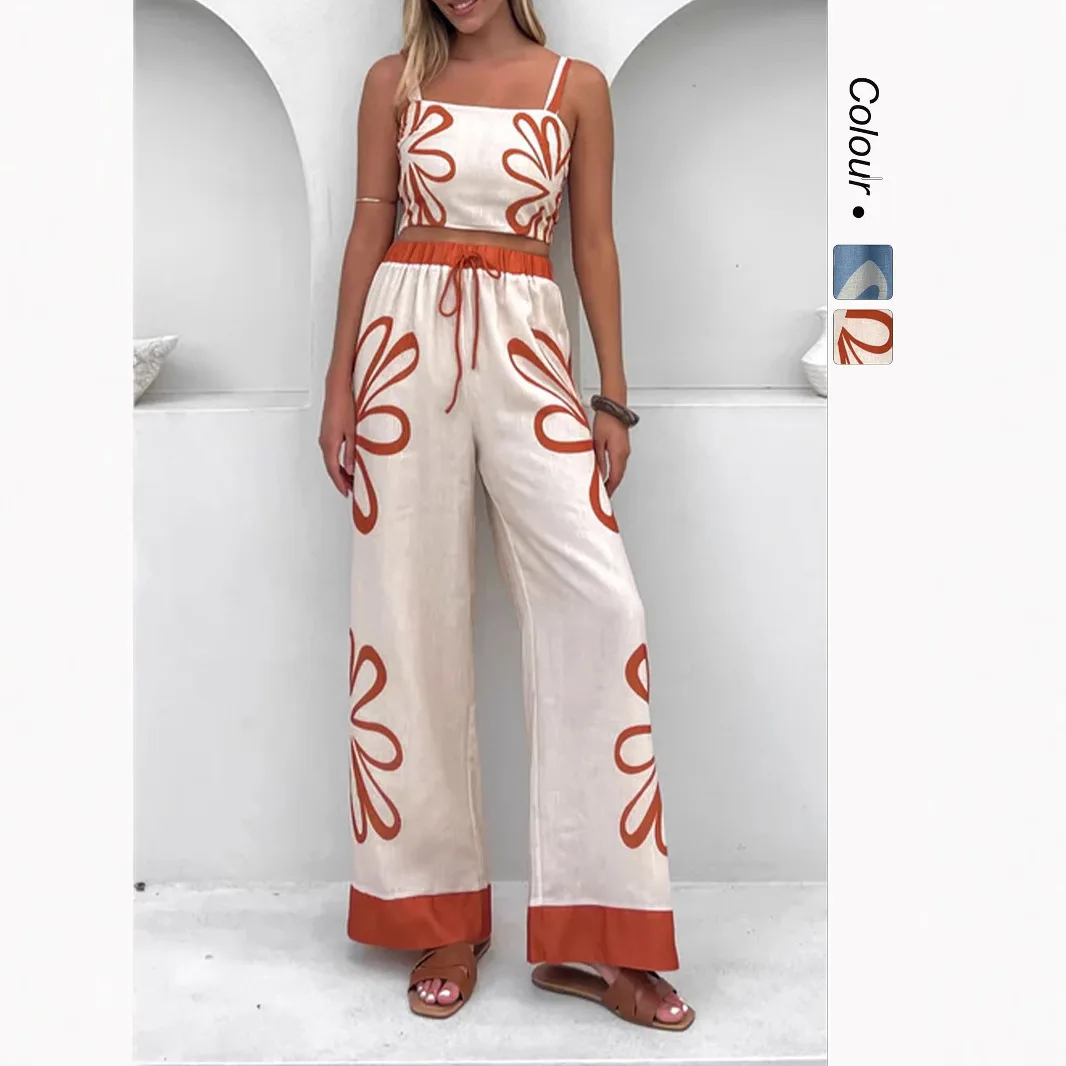 2026 Summer Women's Fashion Floral Strap Top And Wide-leg Pants Set 68607 Dresses For Women Elegant Y2k、 Prom Party
2026 Summer Women's Fashion Floral Strap Top And Wide-leg Pants Set 68607 Dresses For Women Elegant Y2k、 Prom Party