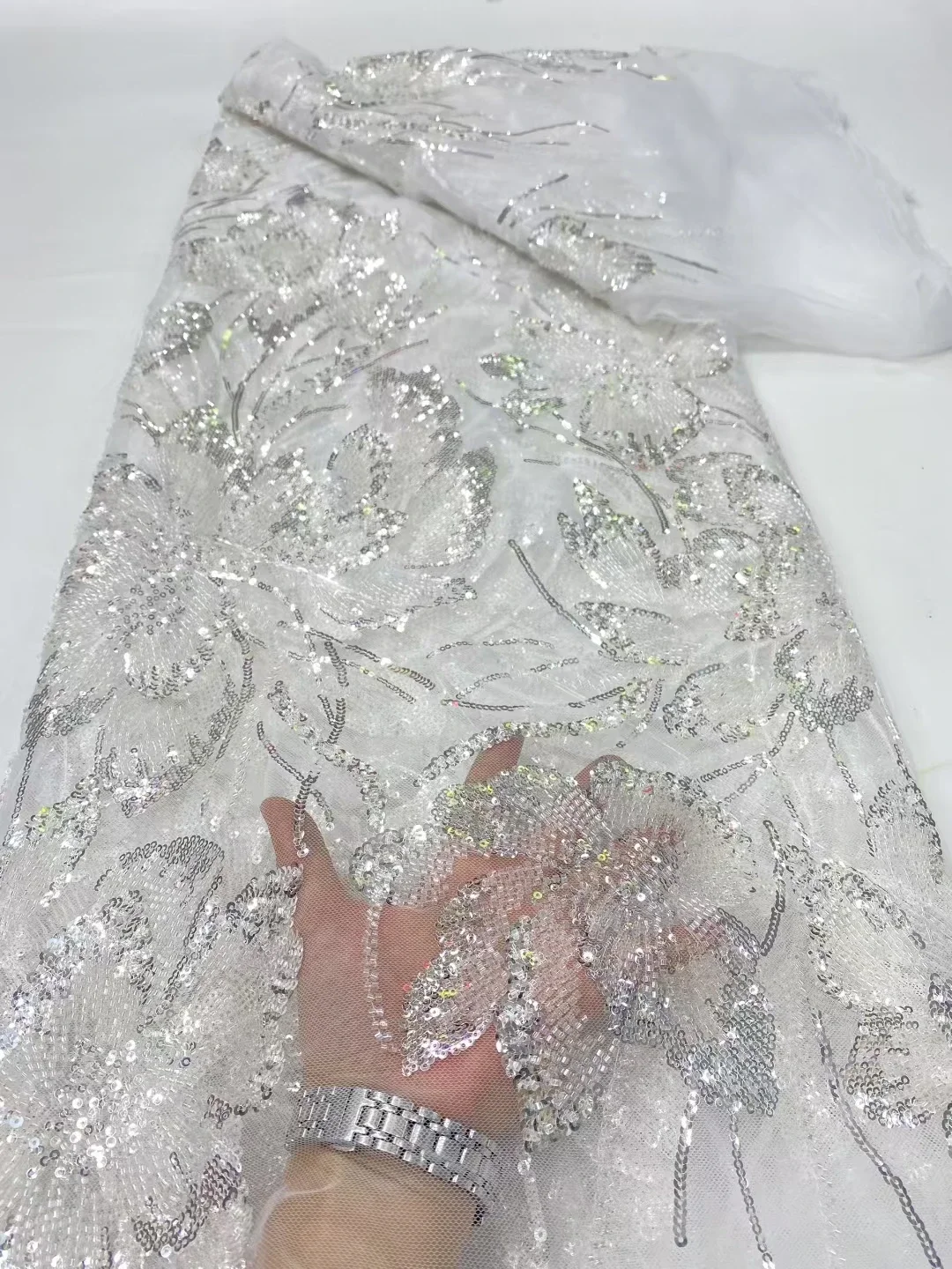 Latest Beauty White African Beads Sequins Lace Fabric 2025 High Quality Heavy Beads French Lace Fabric For Women Dress PDP25133
Latest Beauty White African Beads Sequins Lace Fabric 2025 High Quality Heavy Beads French Lace Fabric For Women Dress PDP25133