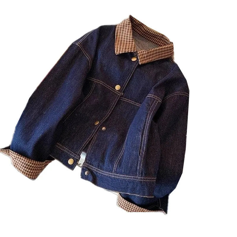 2026 Spring Autumn New Casual Splicing Denim Coat Women Vintage Loose Casual Short Jeans Jacket Ladies Cowboy Outerwear T1534
2026 Spring Autumn New Casual Splicing Denim Coat Women Vintage Loose Casual Short Jeans Jacket Ladies Cowboy Outerwear T1534