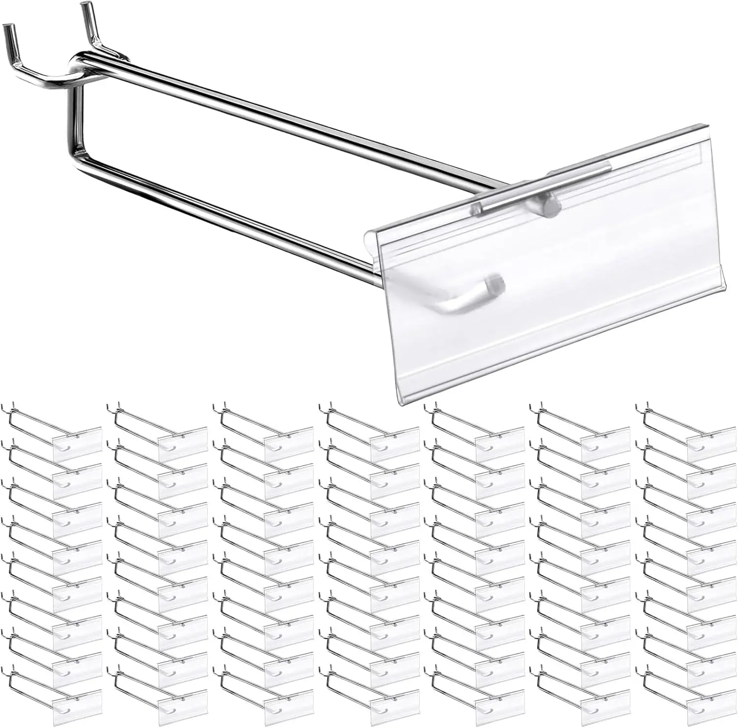100 Pcs 8 Inch Pegboard Hooks with Label Holders for 1/8"-1/4" Pegboard, Metal Display Hooks for Garage, Retail, Home Storage
100 Pcs 8 Inch Pegboard Hooks with Label Holders for 1/8"-1/4" Pegboard, Metal Display Hooks for Garage, Retail, Home Storage