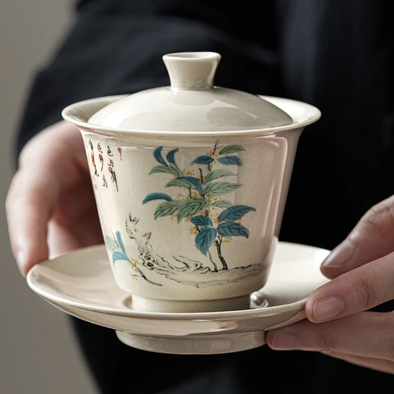 Cover Teacup Tea Bowl Large Tea Set Blue and White Porcelain Tea Making Bowl Set New Kung Fu Gaiwan Ceramic Single
Cover Teacup Tea Bowl Large Tea Set Blue and White Porcelain Tea Making Bowl Set New Kung Fu Gaiwan Ceramic Single