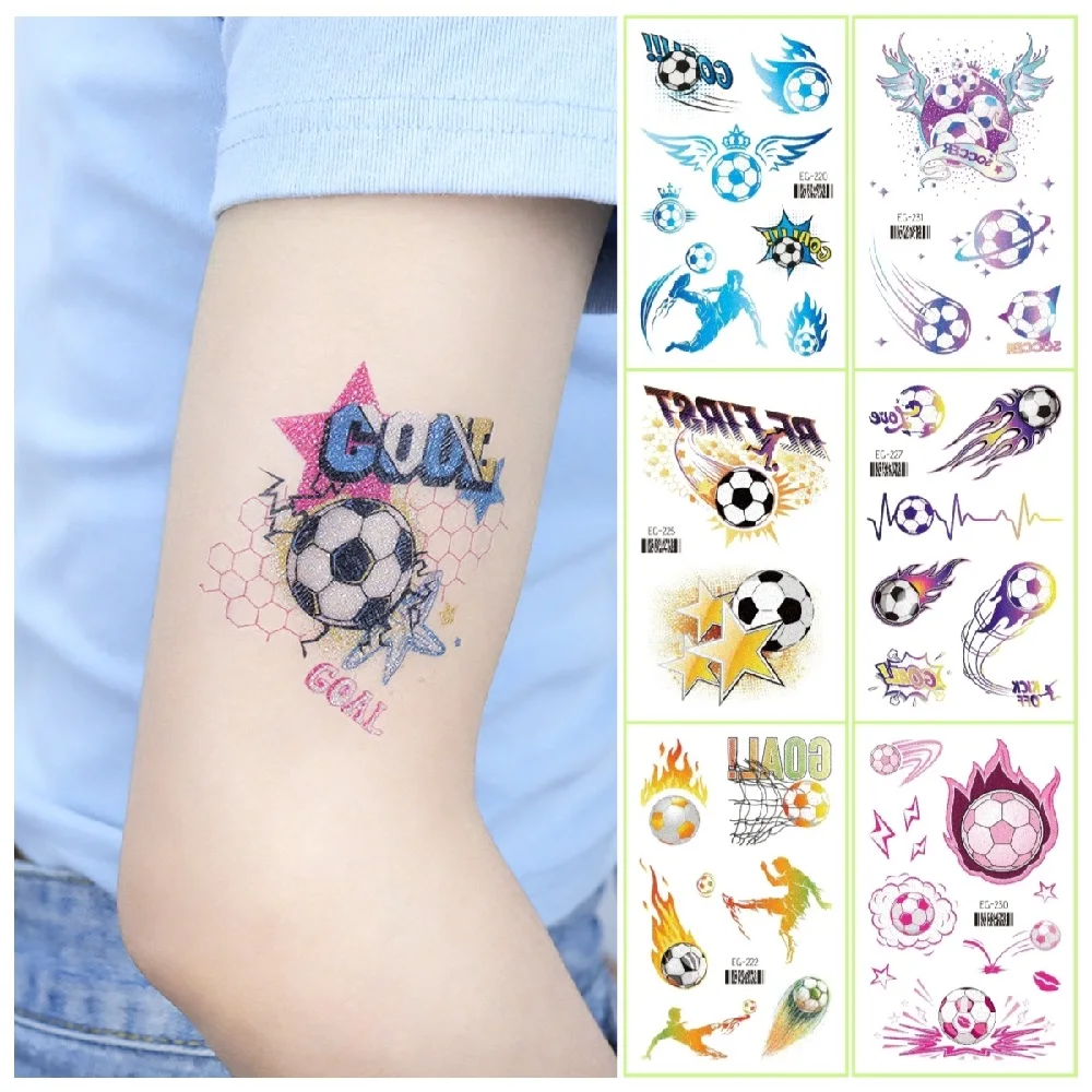 Glitter Football Games Face Tattoo Temporary Soccer Party Make Up Sticker Disposable Body Art tatouage temporaire Gradient Color
Glitter Football Games Face Tattoo Temporary Soccer Party Make Up Sticker Disposable Body Art tatouage temporaire Gradient Color