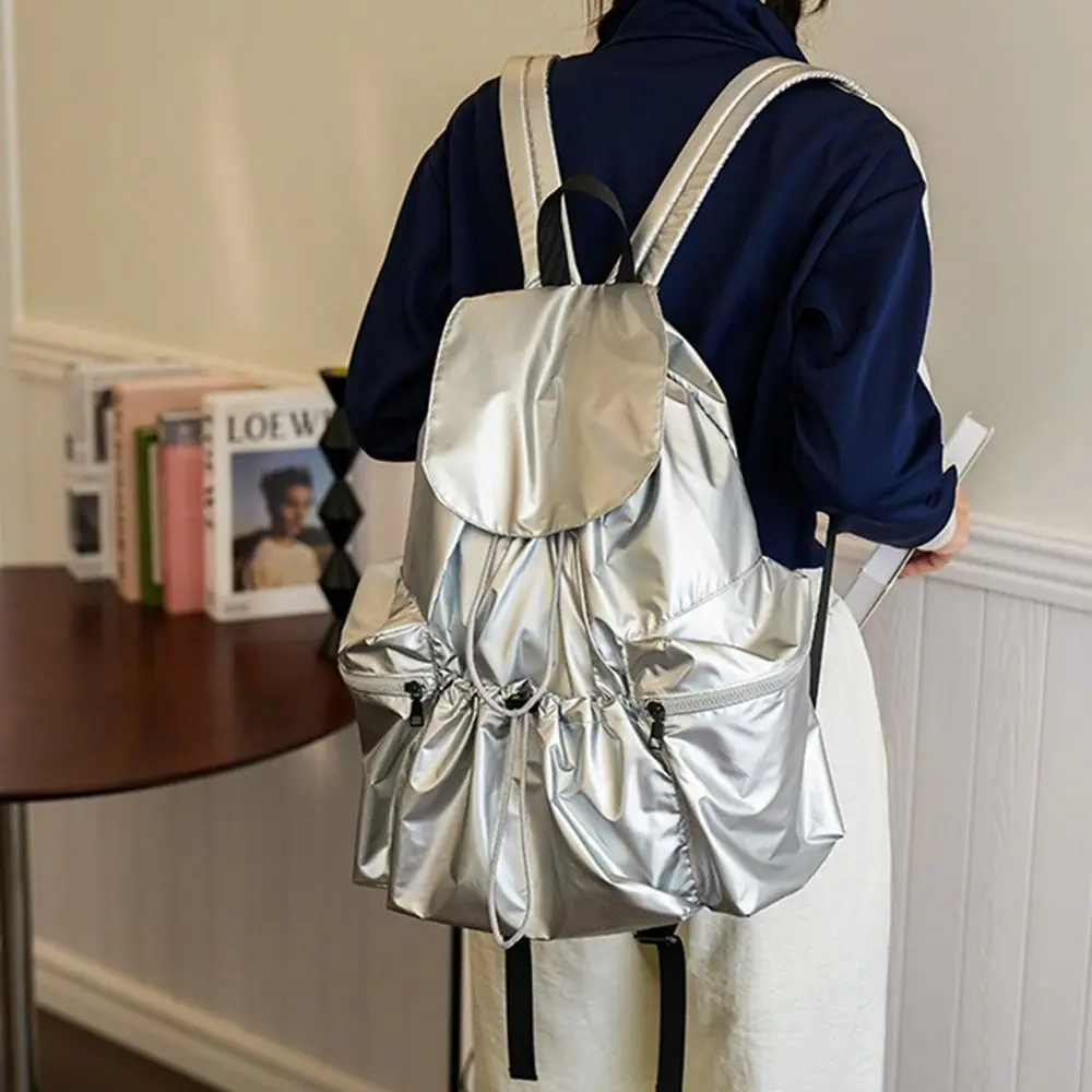 Casual Korean Style Drawstring Backpack Fold Niche Design Light Soft Nylon Bag Book Bag Solid Color Shoulder Bag Outdoor
Casual Korean Style Drawstring Backpack Fold Niche Design Light Soft Nylon Bag Book Bag Solid Color Shoulder Bag Outdoor