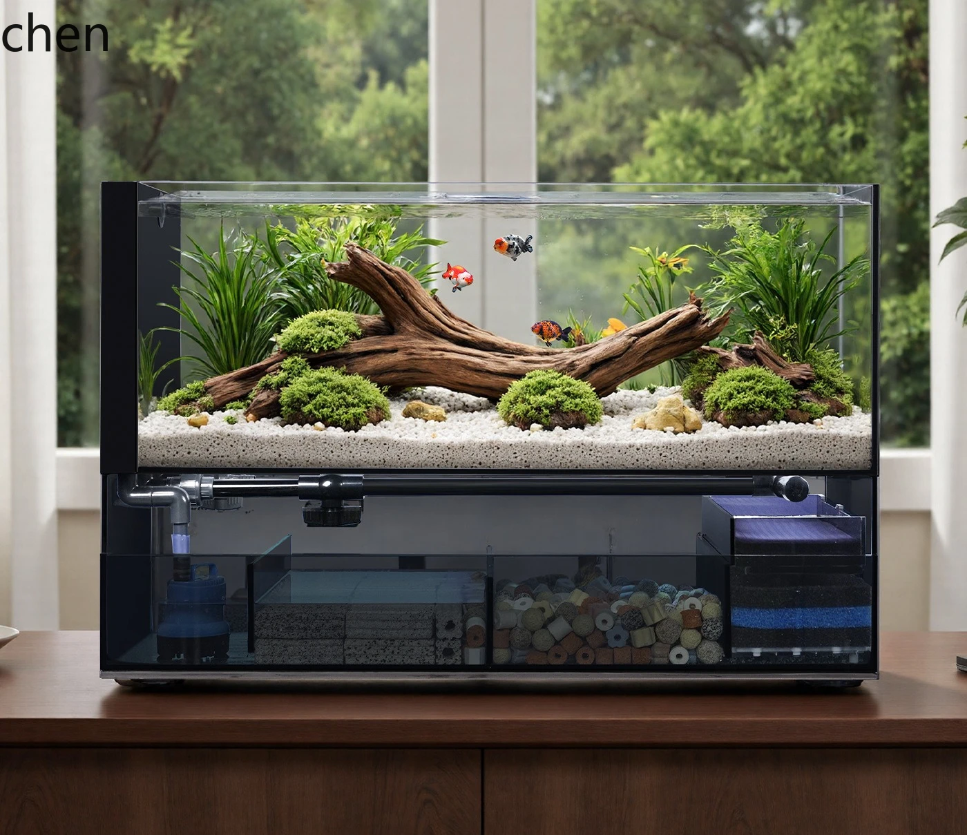 HYS White Gold Crystal Glass Ultra Narrow Fish Tank Filter Oxygen Generator Integrated Bottom Filter Home Stream Tank
HYS White Gold Crystal Glass Ultra Narrow Fish Tank Filter Oxygen Generator Integrated Bottom Filter Home Stream Tank
