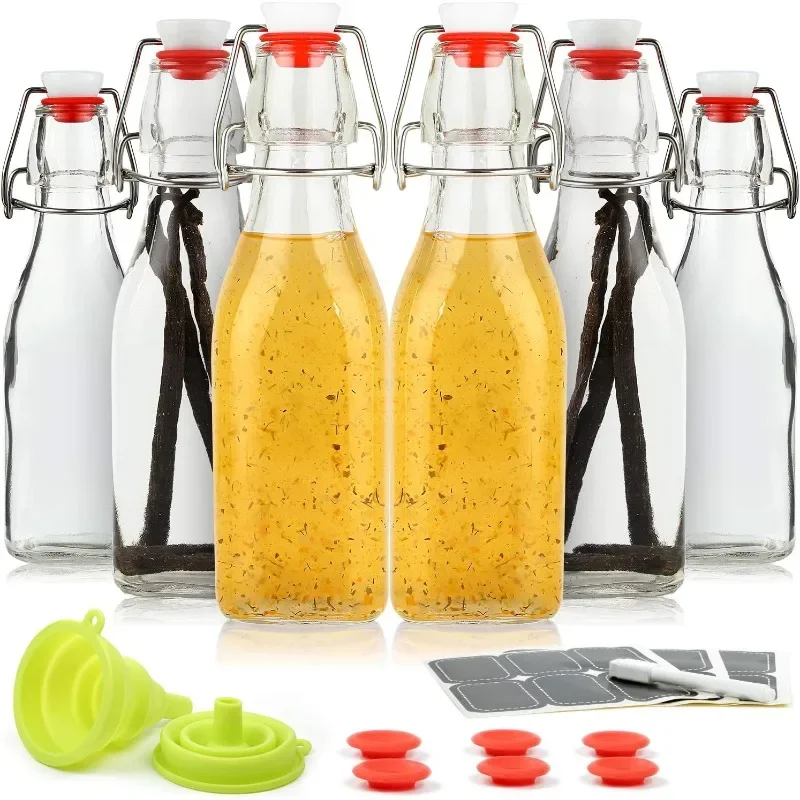 Set of 6-8.5oz Swing Top Glass Bottles - Flip Top Brewing Bottles For Kombucha, Kefir, Vanilla Extract, Beer - Airtight Caps
Set of 6-8.5oz Swing Top Glass Bottles - Flip Top Brewing Bottles For Kombucha, Kefir, Vanilla Extract, Beer - Airtight Caps