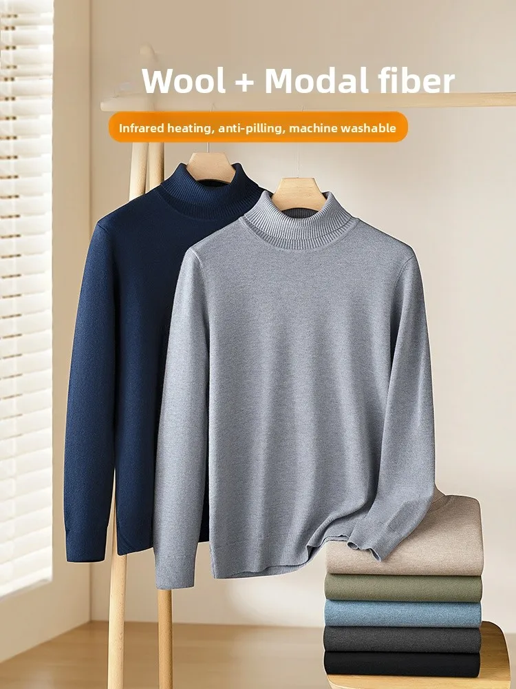 Thiened Warm High Collar Modal Wool Knitted Sweater Autumn Winter Casual Wear ex Long Sve Crew Ne Pullover
Thiened Warm High Collar Modal Wool Knitted Sweater Autumn Winter Casual Wear ex Long Sve Crew Ne Pullover