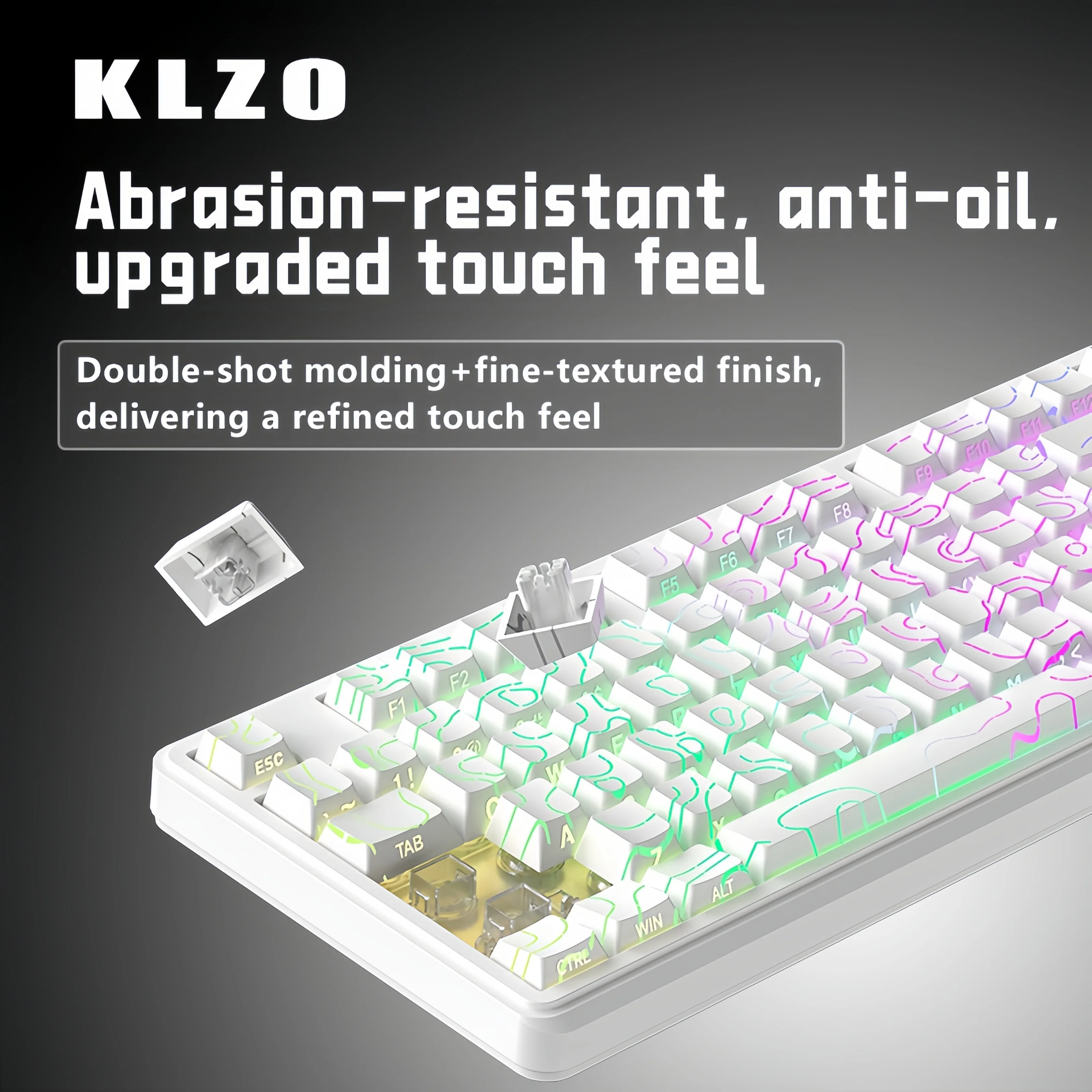 Latest wireless Bluetooth mechanical silent keyboard, liquid keyboard, triple connection mode (Bluetooth/2.4G/Type-C), built-in sound insulation layer, mechanical feel, side engraved gradient color, 98 key compact layout, large battery 5000mAh
Latest wireless Bluetooth mechanical silent keyboard, liquid keyboard, triple connection mode (Bluetooth/2.4G/Type-C), built-in sound insulation layer, mechanical feel, side engraved gradient color, 98 key compact layout, large battery 5000mAh