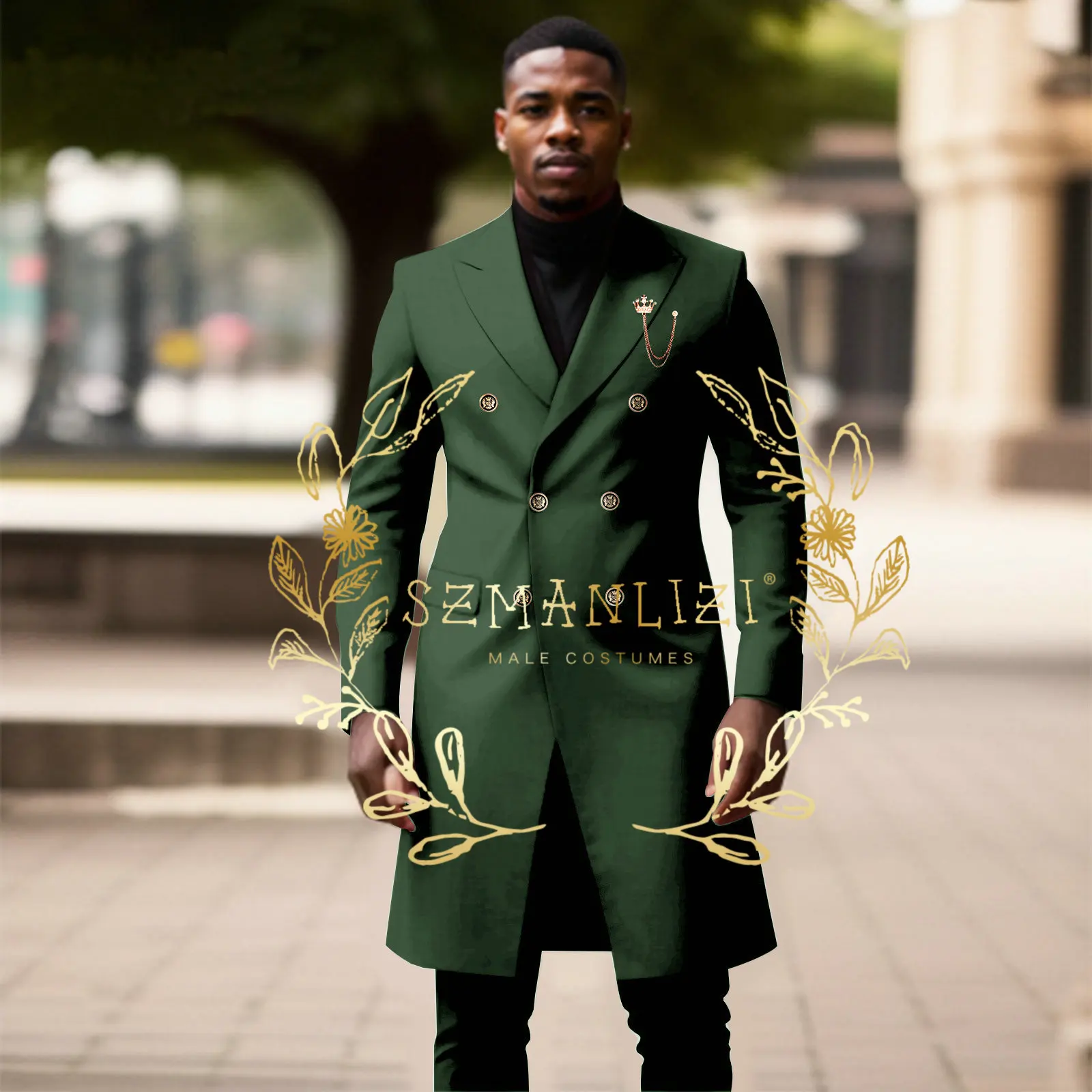 Men Suits Long Blazer Peaked Lapel Wedding Tuxedo For Prom Slim Fit Double Breasted Groom Blazer Costume 2 Pcs (Jacket+Pants)
Men Suits Long Blazer Peaked Lapel Wedding Tuxedo For Prom Slim Fit Double Breasted Groom Blazer Costume 2 Pcs (Jacket+Pants)