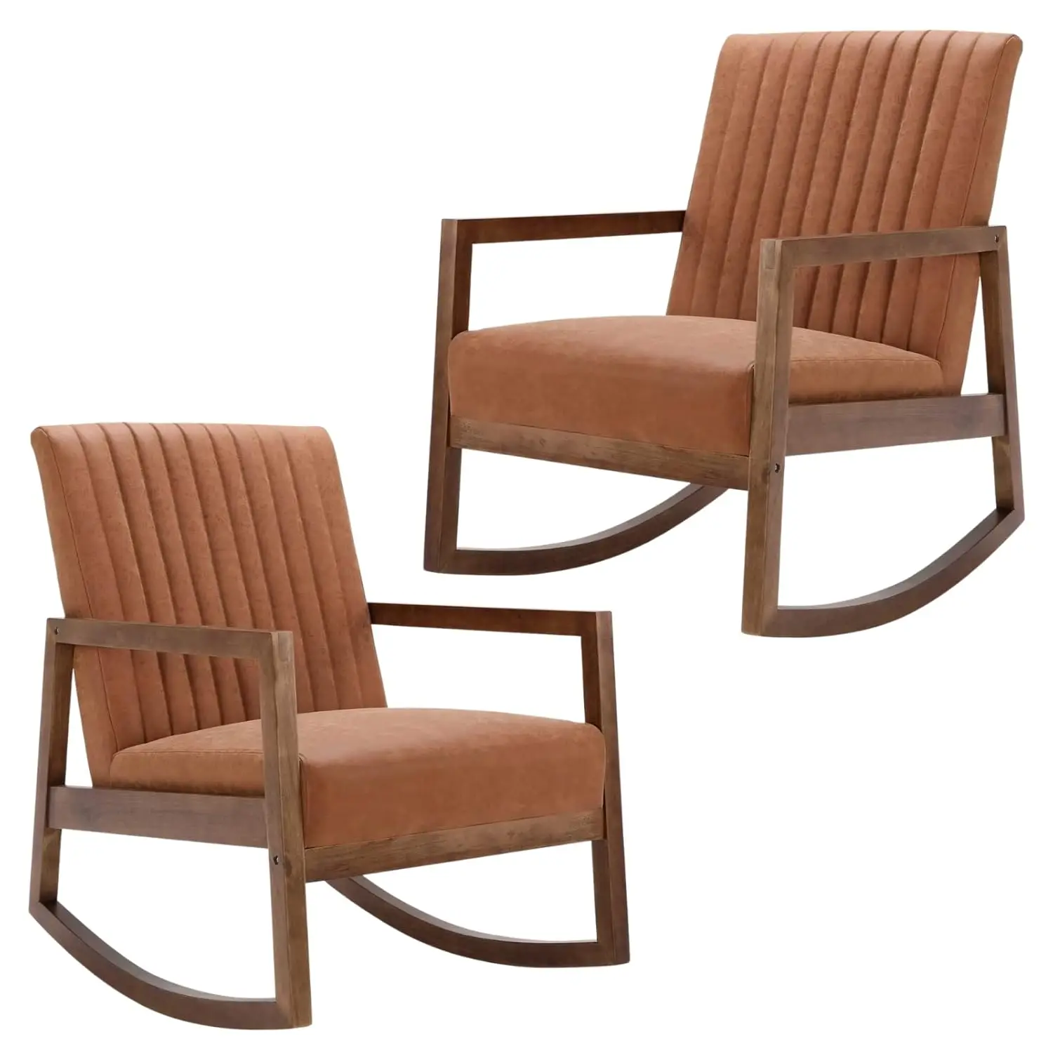 Mid Century PU Rocking Chair Comfy Recliner Accent Lounge Armchair Nursery Bedroom Living Room 2pcs, Customized
Mid Century PU Rocking Chair Comfy Recliner Accent Lounge Armchair Nursery Bedroom Living Room 2pcs, Customized