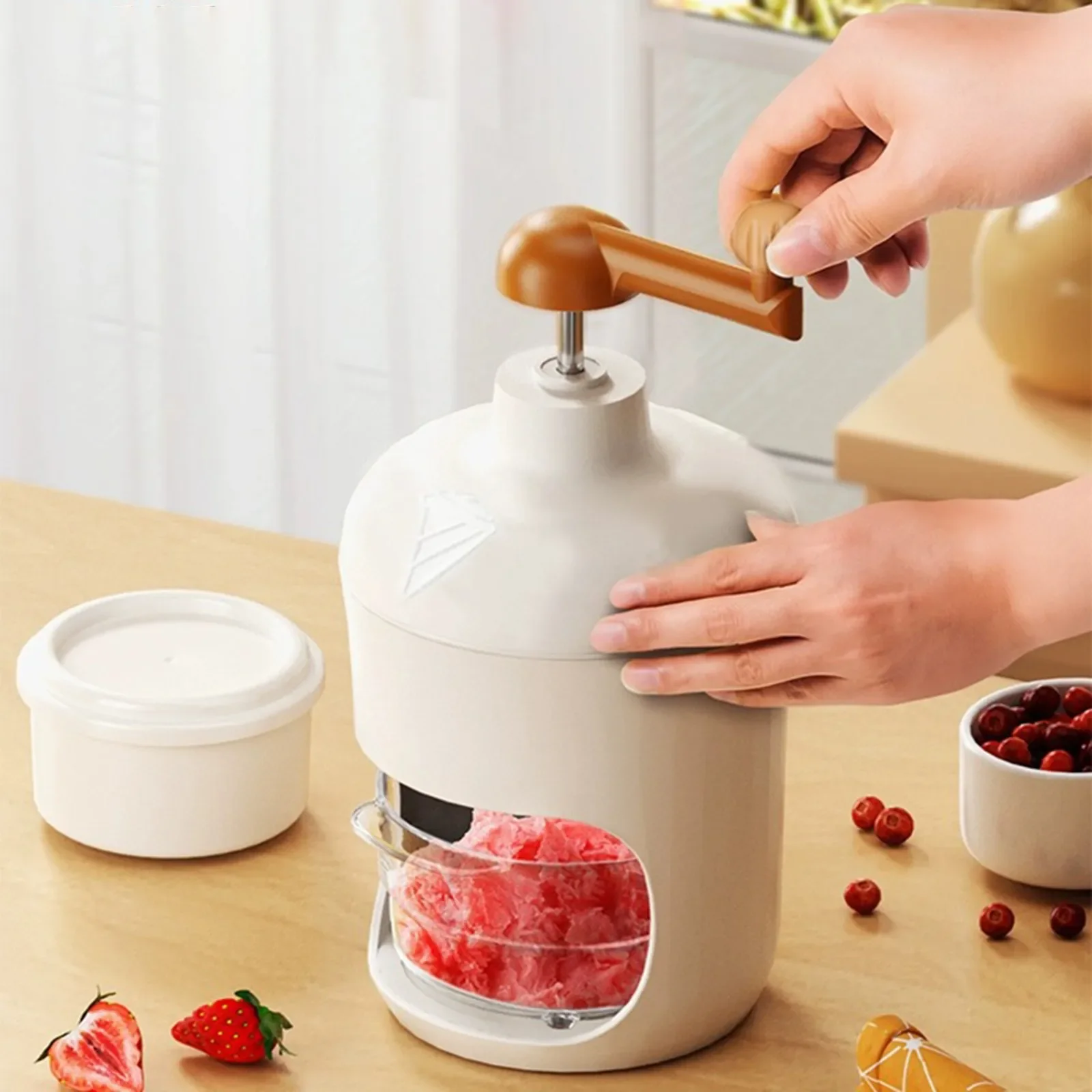Shaved Ice Machine Hand-Cranked Ice Crusher with Ice Mold Portable Continuous Hail Machine Household Crusher Kitchen Accessories
Shaved Ice Machine Hand-Cranked Ice Crusher with Ice Mold Portable Continuous Hail Machine Household Crusher Kitchen Accessories