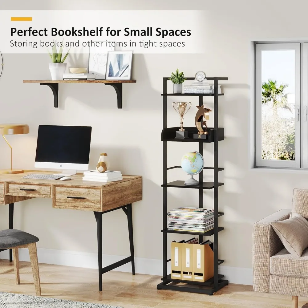 Bookcases,High angle black 5-storey bookshelf, vintage wooden shelf with storage, Bookcases.
Bookcases,High angle black 5-storey bookshelf, vintage wooden shelf with storage, Bookcases.