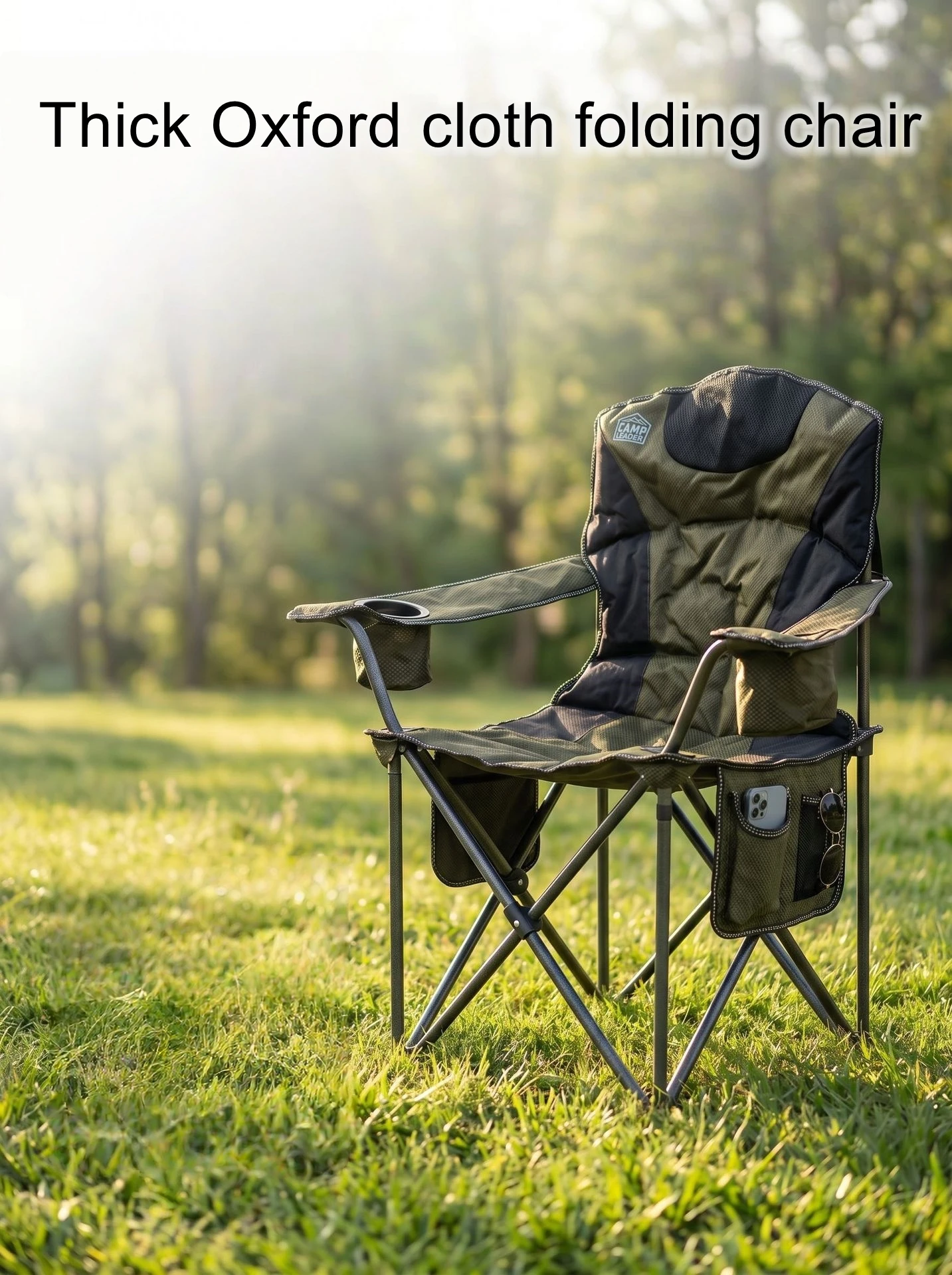 Outdoor folding chair, portable cotton director chair, armchair with ice pack, camping beach chair
Outdoor folding chair, portable cotton director chair, armchair with ice pack, camping beach chair