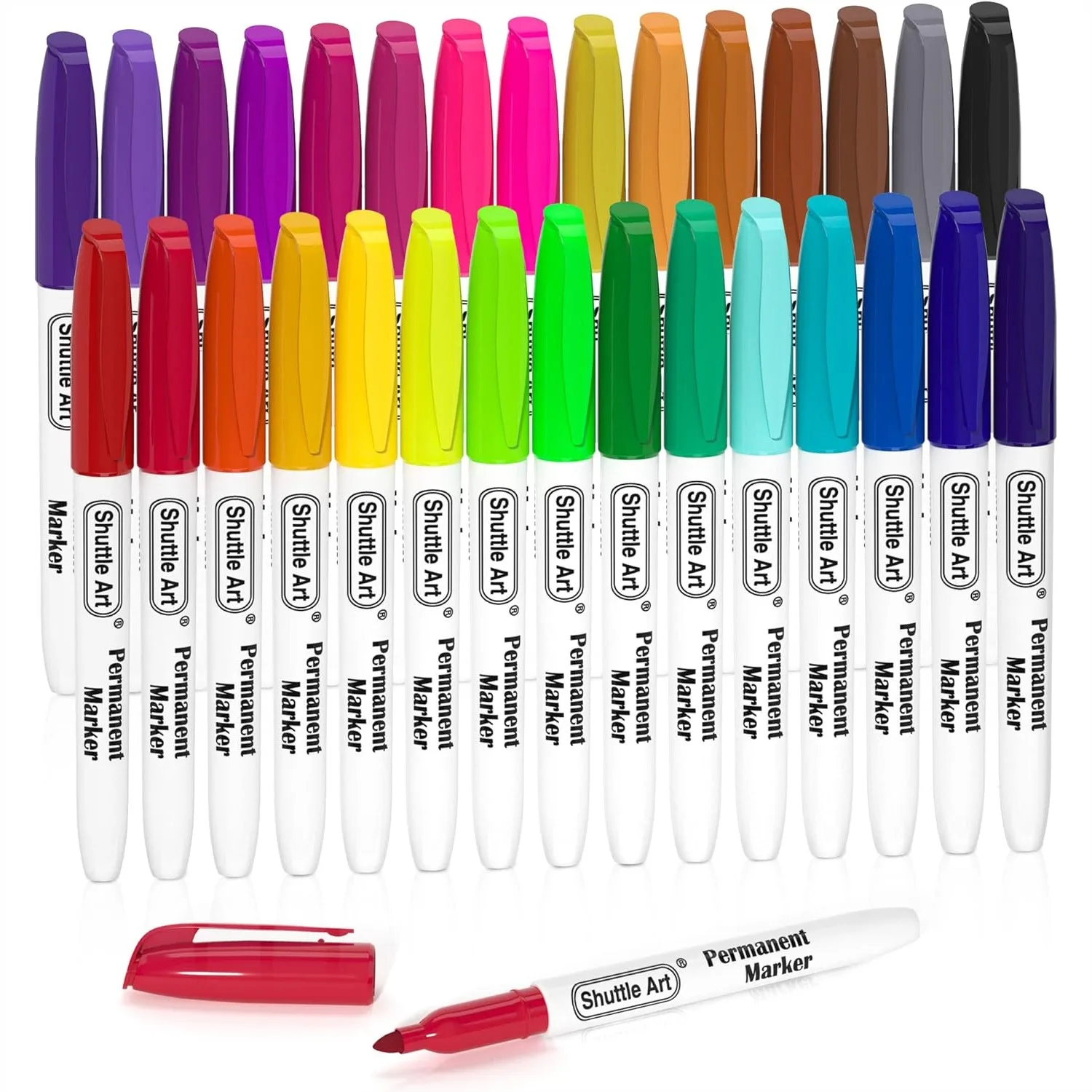 30 Colors Permanent Markers Fine Point Assorted Colors for Plastic Wood Stone Metal Glass Kids Adult Coloring Doodling
30 Colors Permanent Markers Fine Point Assorted Colors for Plastic Wood Stone Metal Glass Kids Adult Coloring Doodling