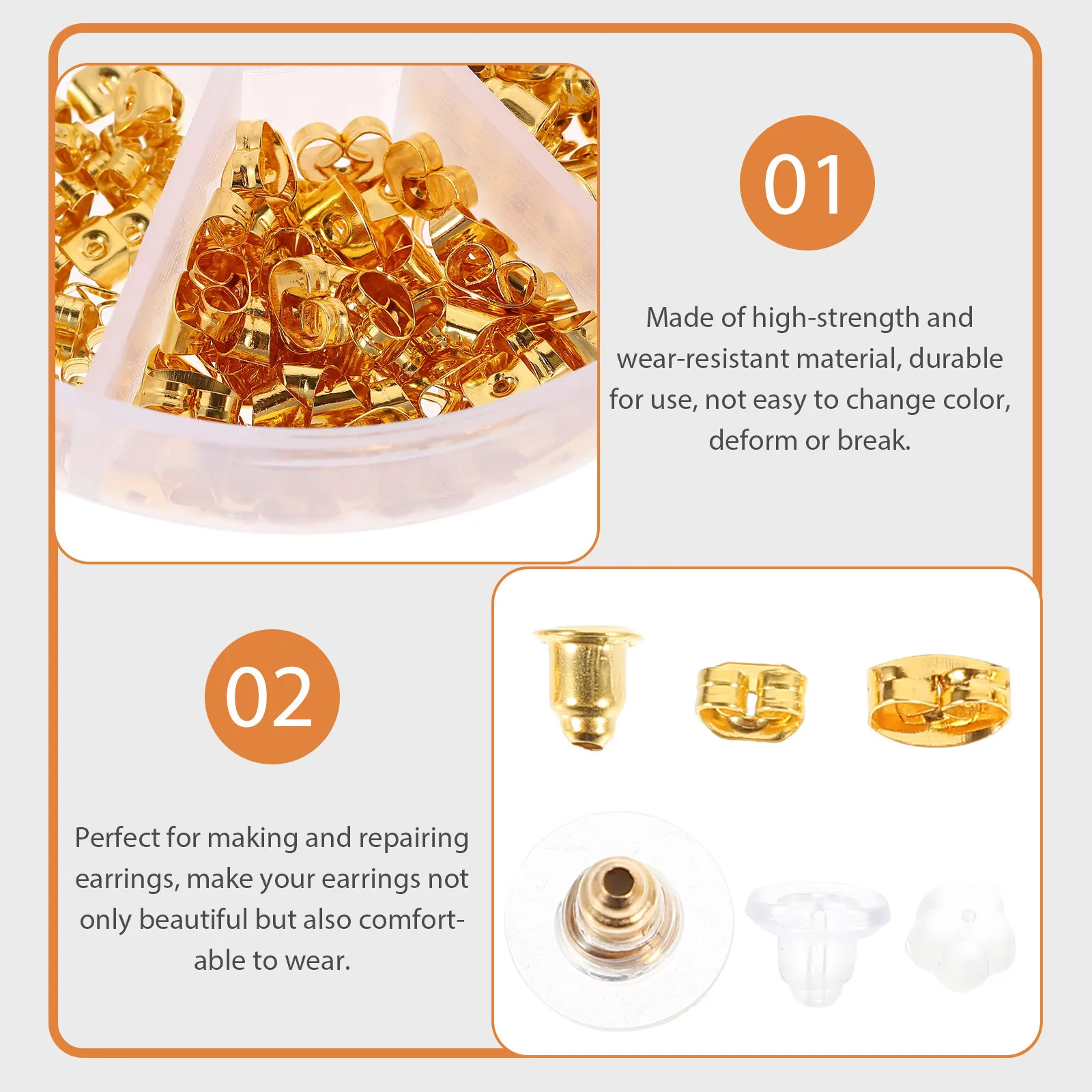 1 Box Silicone Earring Backs for Studs Heavy Duty Secure Locking Stopper Replacement Jewelry Accessories Comfortable Wear
1 Box Silicone Earring Backs for Studs Heavy Duty Secure Locking Stopper Replacement Jewelry Accessories Comfortable Wear