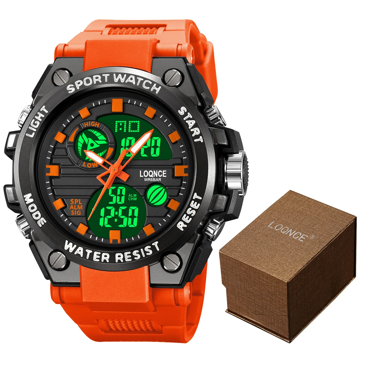 LOQNCE Watch 98002 Hot Selling Men's Watch High Quality Analog-Digital Dual Movement Luminous Calendar 50M Waterproof Watches
LOQNCE Watch 98002 Hot Selling Men's Watch High Quality Analog-Digital Dual Movement Luminous Calendar 50M Waterproof Watches