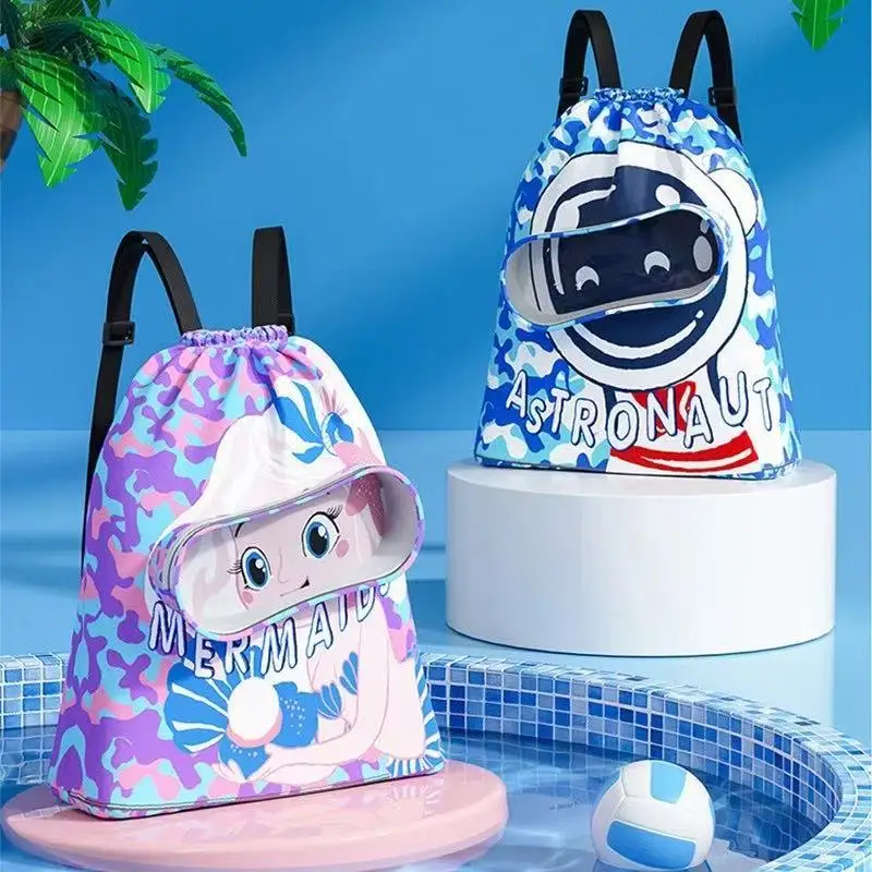 Kids' Waterproof Swimming Backpack - Dry Wet Separation Sports Bag with Astronaut Mermaid Design, Beach Pool Organizer
Kids' Waterproof Swimming Backpack - Dry Wet Separation Sports Bag with Astronaut Mermaid Design, Beach Pool Organizer