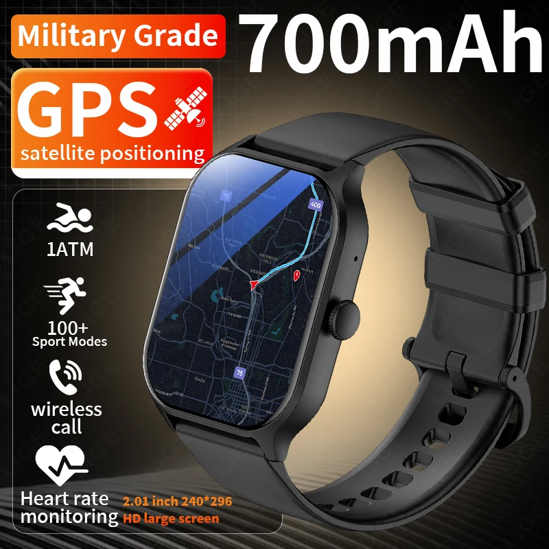 New Military LIGE Smart Watch 2.01" HD Screen 1ATM Waterproof 100+ Sports Modes Fitness Tracker Bluetooth Call 700mAh Smartwatch
New Military LIGE Smart Watch 2.01" HD Screen 1ATM Waterproof 100+ Sports Modes Fitness Tracker Bluetooth Call 700mAh Smartwatch