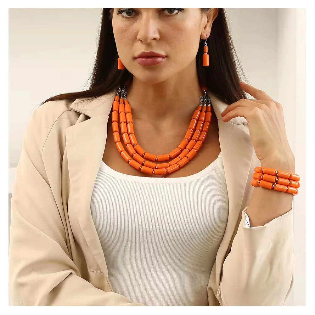 1Set more rows Acrylic pillar round necklace bracelet earring orange blue pink red green women‘s jewelry party
1Set more rows Acrylic pillar round necklace bracelet earring orange blue pink red green women‘s jewelry party