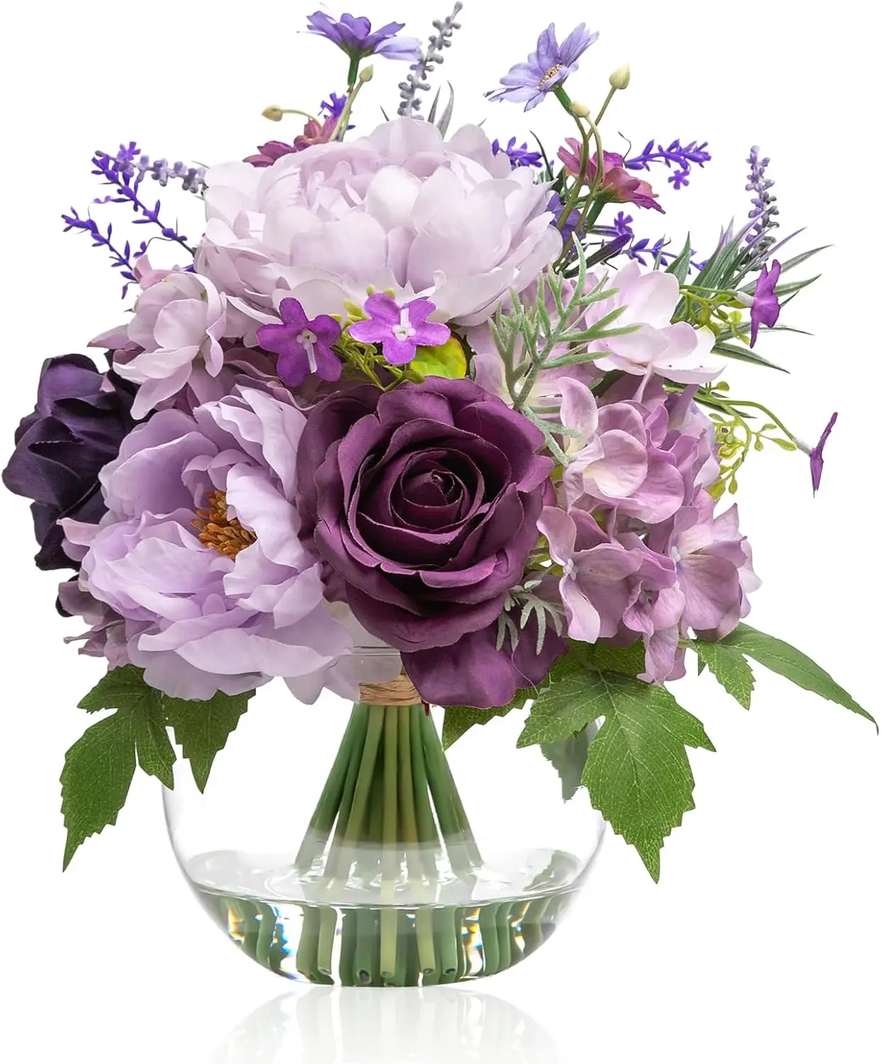 Faux Lavender & Silk Peony Bouquet in Glass Vase with Fake Water for Home Decor, Table Centerpiece
Faux Lavender & Silk Peony Bouquet in Glass Vase with Fake Water for Home Decor, Table Centerpiece