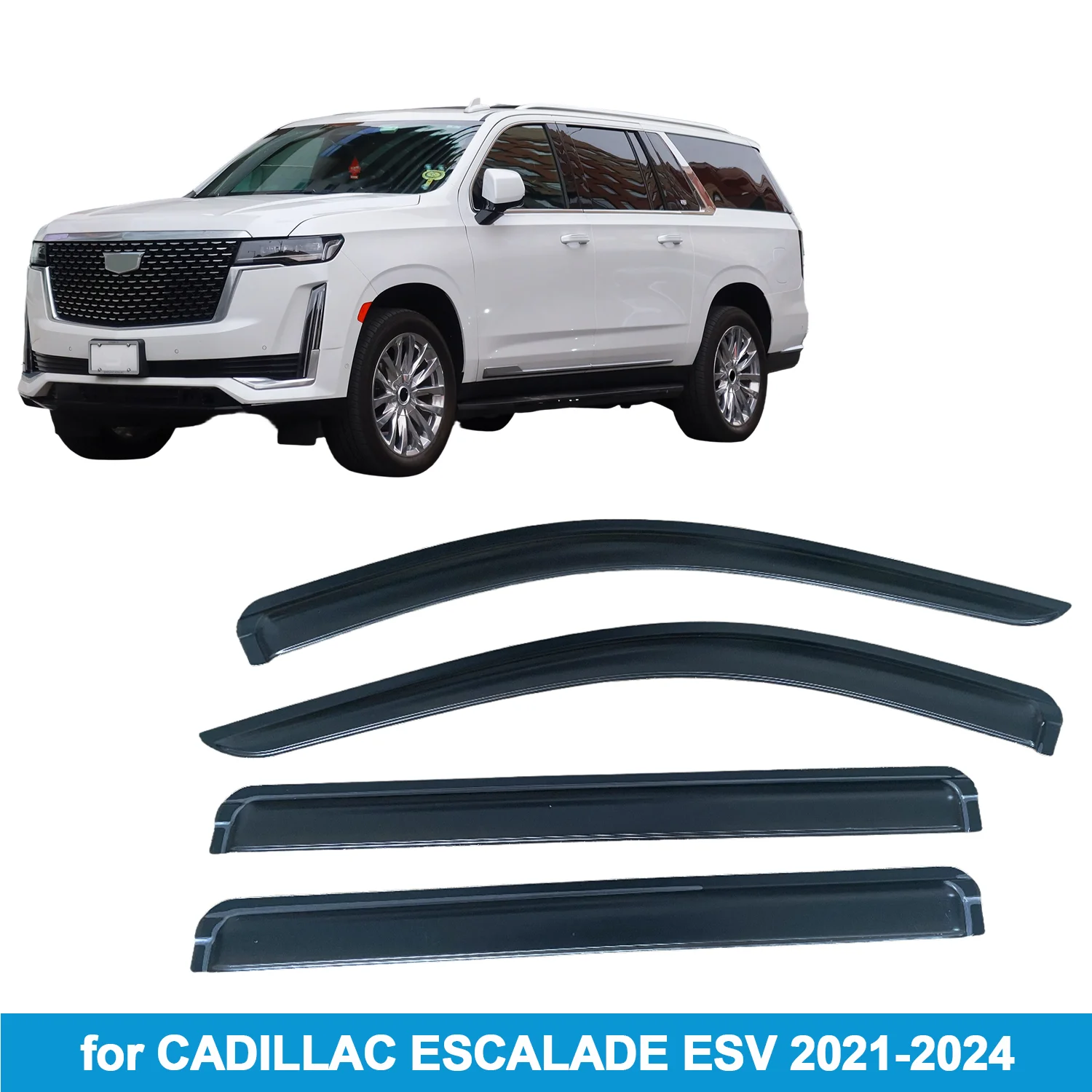 Window Visor for CADILLAC ESCALADE ESV 2021-2025 GMT1UL Rain Guard Side Vent Deflector Weathershield Outside-Mount Tape On
Window Visor for CADILLAC ESCALADE ESV 2021-2025 GMT1UL Rain Guard Side Vent Deflector Weathershield Outside-Mount Tape On
