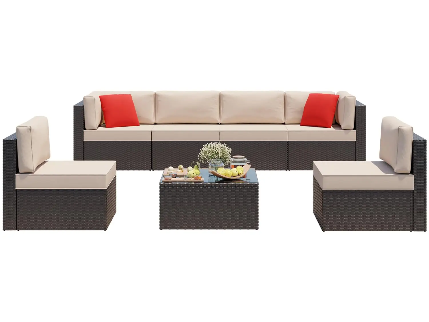 7 Pieces Outdoor Patio Furniture Sets, Outdoor Sectional Rattan Sofa, PE Manual Weaving Wicker Patio Conversation, Customized
7 Pieces Outdoor Patio Furniture Sets, Outdoor Sectional Rattan Sofa, PE Manual Weaving Wicker Patio Conversation, Customized