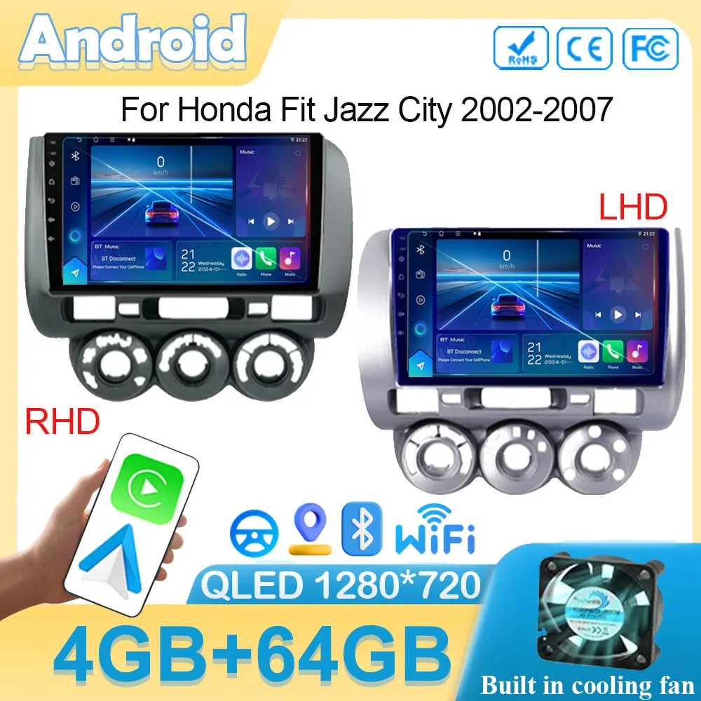 Car Android 14 Radio For Honda Fit Jazz City 2002-2007 Navigation Head Unit Stereo5G WIFI Multimedia Wireless Carplay Auto Video
Car Android 14 Radio For Honda Fit Jazz City 2002-2007 Navigation Head Unit Stereo5G WIFI Multimedia Wireless Carplay Auto Video