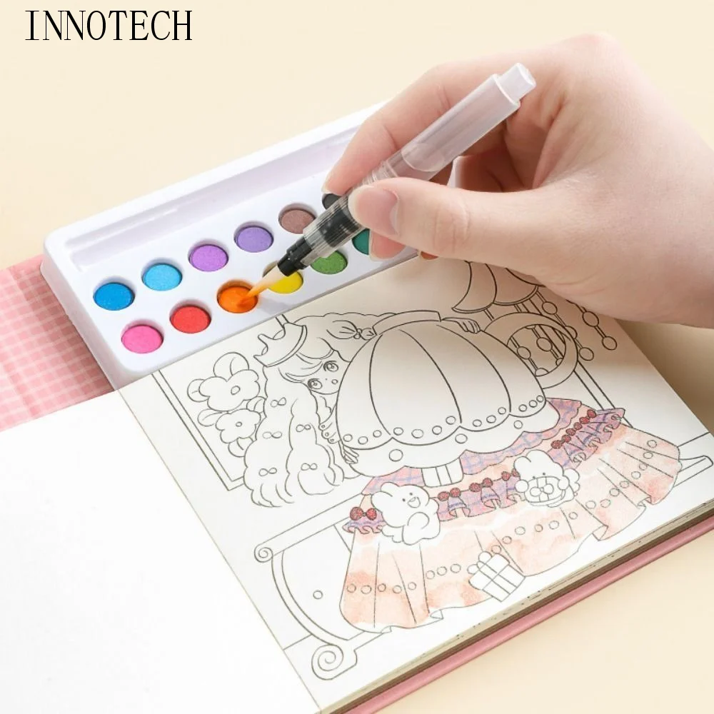 Creative Gouache Graffiti Picture Book Gouache Art with 10-Color Pigment Blocks Watercolor Coloring Set Dip Pens 24 Pages
Creative Gouache Graffiti Picture Book Gouache Art with 10-Color Pigment Blocks Watercolor Coloring Set Dip Pens 24 Pages