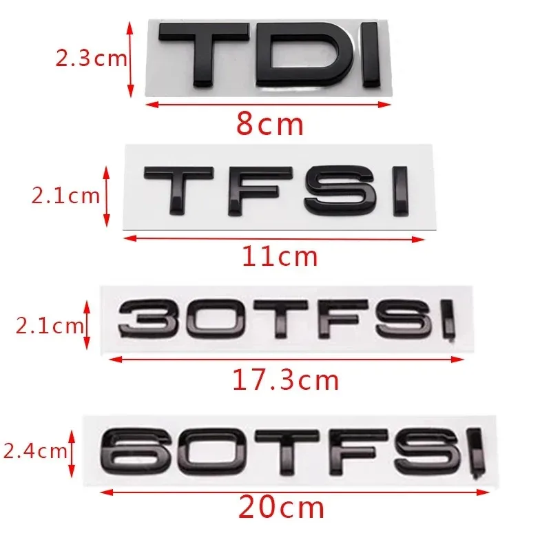 Car Styling 30 35 40 45 50 55 60 TFSI 2.0 3.0 TDI Logo Emblem Rear Trunk Badge FOR A4 A5 A6 A7 A8 Q3 Q5 Q6 Q7 Q8 Sticker Decal
Car Styling 30 35 40 45 50 55 60 TFSI 2.0 3.0 TDI Logo Emblem Rear Trunk Badge FOR A4 A5 A6 A7 A8 Q3 Q5 Q6 Q7 Q8 Sticker Decal