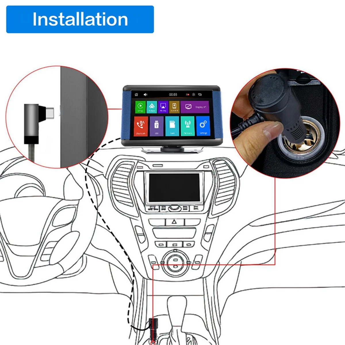 7Inch Car Capacitive Touch Navigation Screen Wireless CarPlay and Android Auto Car Portable Player with AHD
7Inch Car Capacitive Touch Navigation Screen Wireless CarPlay and Android Auto Car Portable Player with AHD