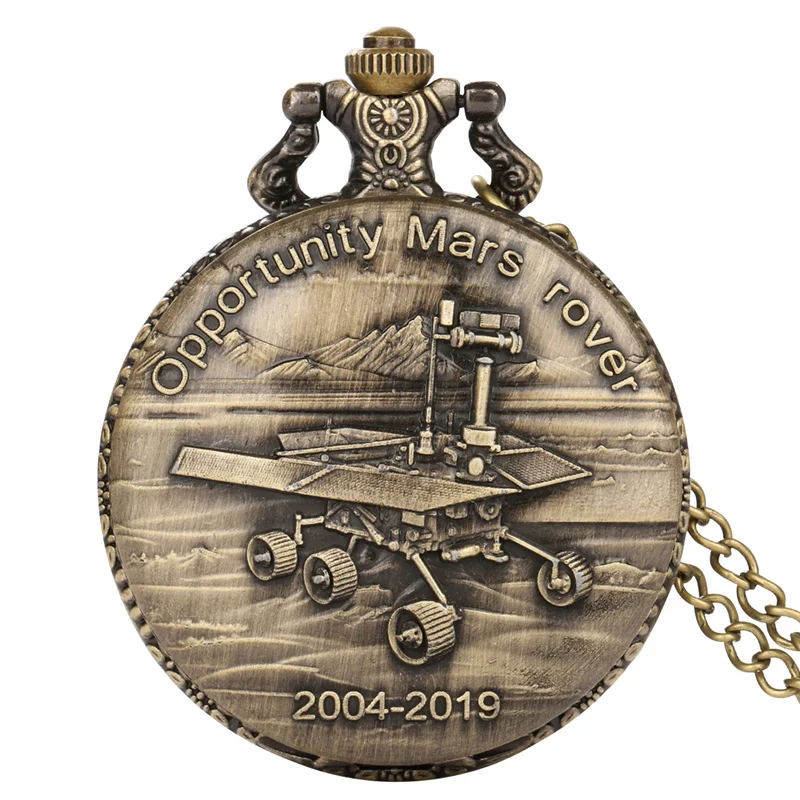 Vintage Opportunity Mars Rover 2004-2019 Design Quartz Movement Pocket Watch with Necklace Chain Collection Souvenir Gift Clock
Vintage Opportunity Mars Rover 2004-2019 Design Quartz Movement Pocket Watch with Necklace Chain Collection Souvenir Gift Clock