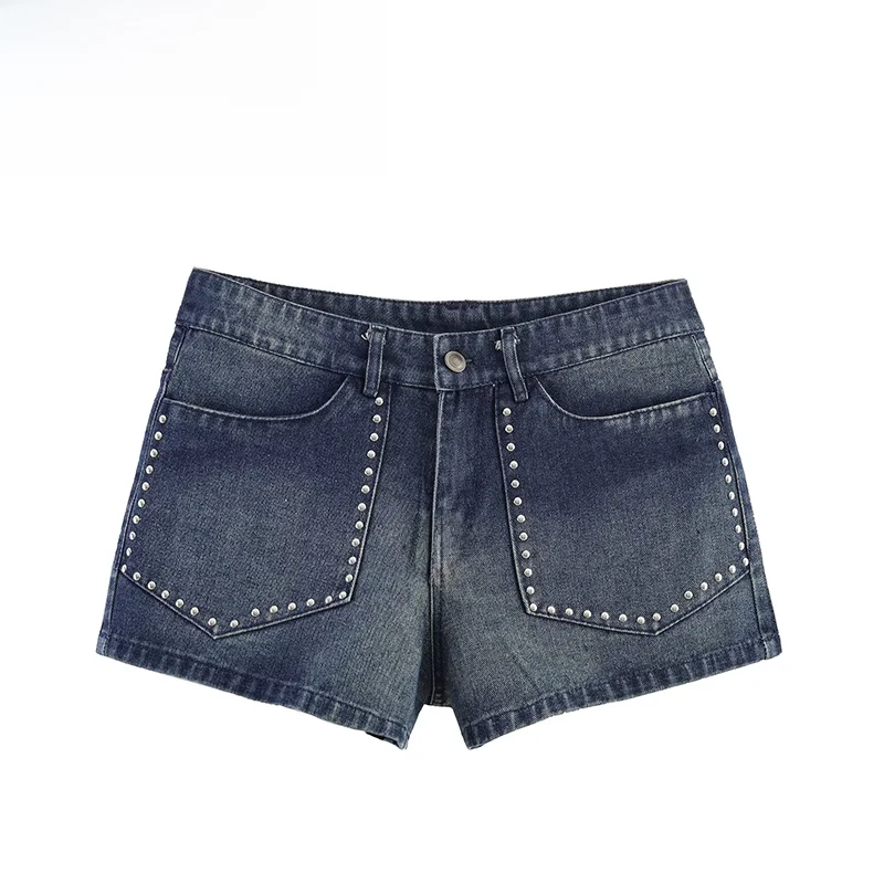 Low Waist Denim Rivet Short Pants Versatile Fashionable Spring New Arrival Women's Casual Wide Leg Pants Polyester Fiber
Low Waist Denim Rivet Short Pants Versatile Fashionable Spring New Arrival Women's Casual Wide Leg Pants Polyester Fiber