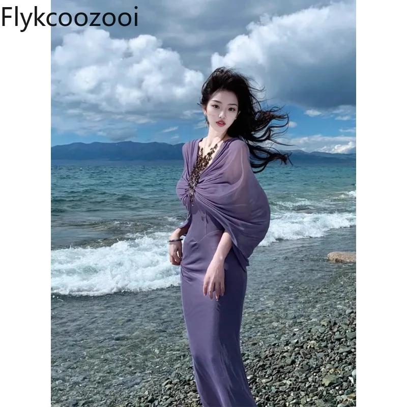 Solid Strapless Folds Mesh Long Dress for Women Tight Waisted Wrap Hip Backless Dress Summer Vacation Fairycore Elegant Cloth
Solid Strapless Folds Mesh Long Dress for Women Tight Waisted Wrap Hip Backless Dress Summer Vacation Fairycore Elegant Cloth