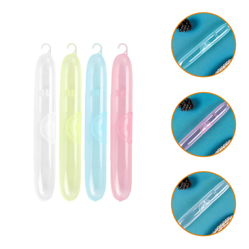 4Pcs Toothbrush Storage Boxes Plastic Portable Travel Case Compact Toothbrush Holder Protective Organizer for Bathroom Dorm
4Pcs Toothbrush Storage Boxes Plastic Portable Travel Case Compact Toothbrush Holder Protective Organizer for Bathroom Dorm