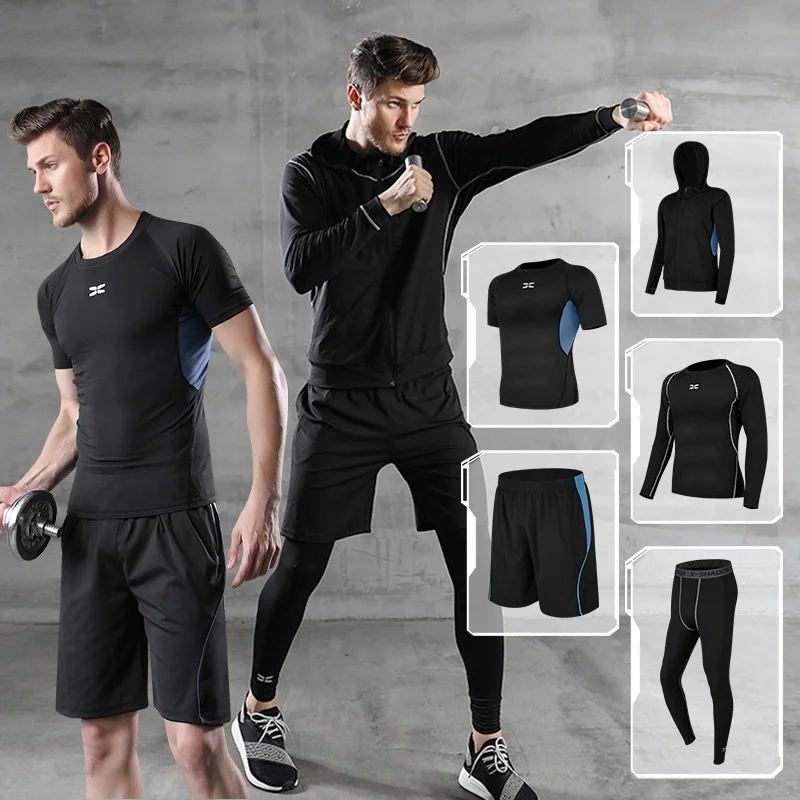 New 5 Pcs/Set Men's Tracksuit Gym Fitness Compression Sports Suit Clothes Running Jogging Sport Wear Exercise Workout Tights
New 5 Pcs/Set Men's Tracksuit Gym Fitness Compression Sports Suit Clothes Running Jogging Sport Wear Exercise Workout Tights
