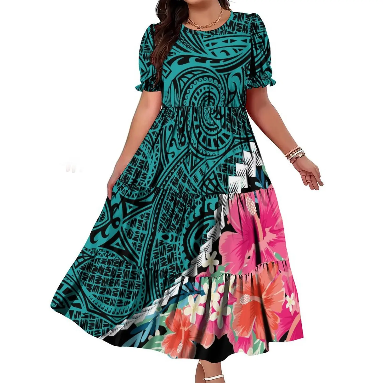 Newly Designed Polynesian Island Samoan Festival Party Women'S Short-Sleeved Dress Loose Long Dress Casual And Elegant Dress
Newly Designed Polynesian Island Samoan Festival Party Women'S Short-Sleeved Dress Loose Long Dress Casual And Elegant Dress