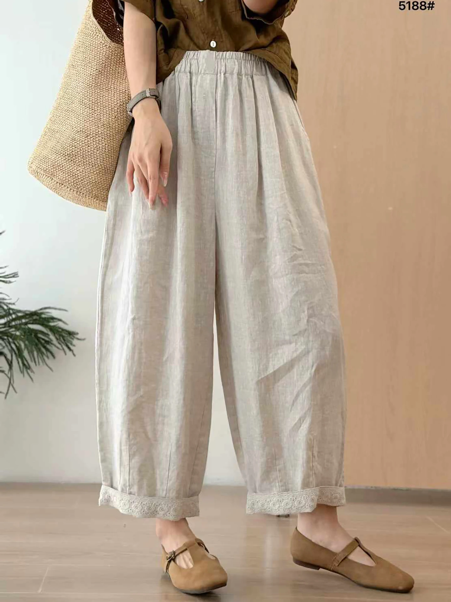 Casual Harem Pants Women's Flax Loose Fit Long Trousers Mid-aged Mom Summer New Style Breathable Comfortable Skin-friendly
Casual Harem Pants Women's Flax Loose Fit Long Trousers Mid-aged Mom Summer New Style Breathable Comfortable Skin-friendly