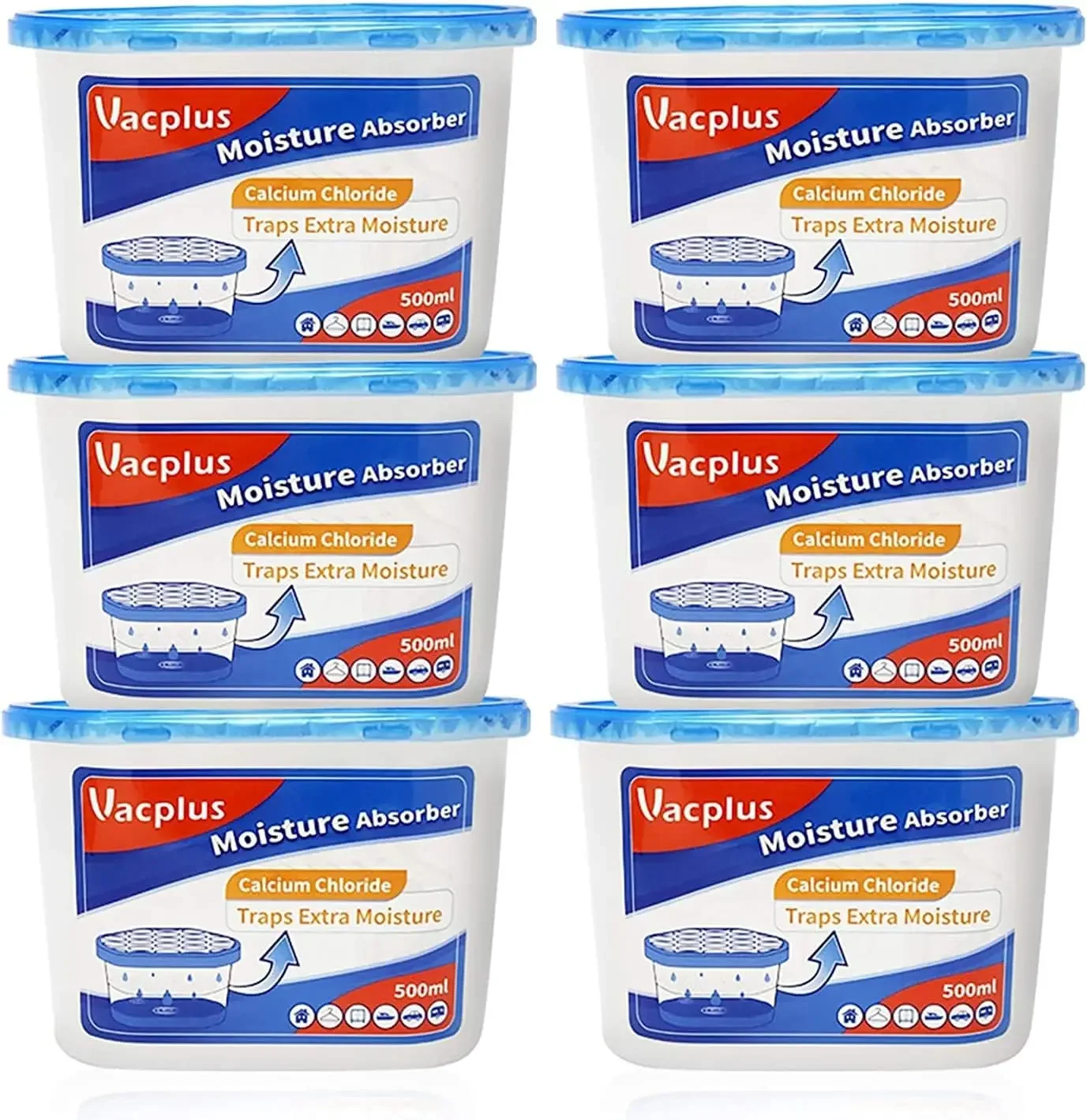 Moisture Absorbers 6 Pack, Portable Humidity Absorber Boxes for Your Bathroom, Closet & Car, Dehumidifier with Fragrance Free, 10.5 Oz
Moisture Absorbers 6 Pack, Portable Humidity Absorber Boxes for Your Bathroom, Closet & Car, Dehumidifier with Fragrance Free, 10.5 Oz