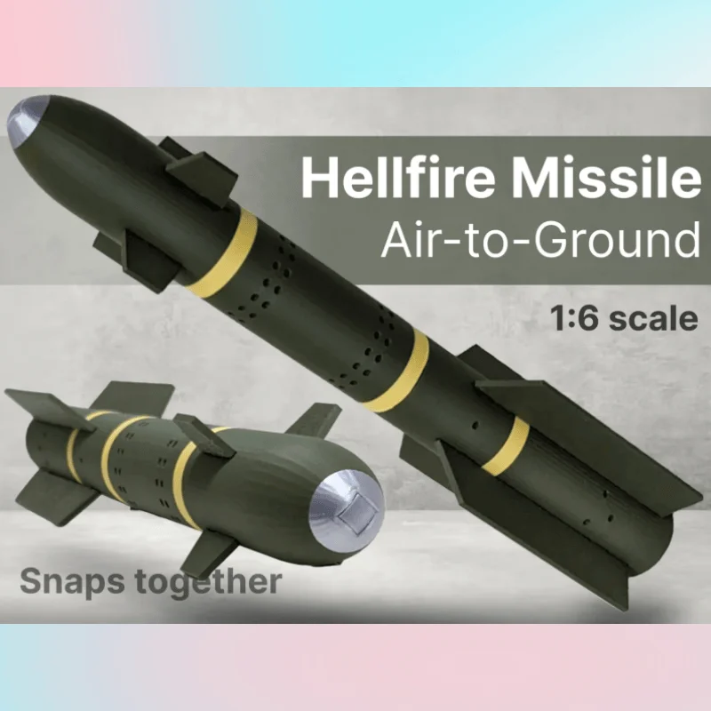 Реплика масштаба 1:6, 3D-печать, игрушка-модель Hellfire AGM-114, коллекционный подарок для военных энтузиастов
Реплика масштаба 1:6, 3D-печать, игрушка-модель Hellfire AGM-114, коллекционный подарок для военных энтузиастов