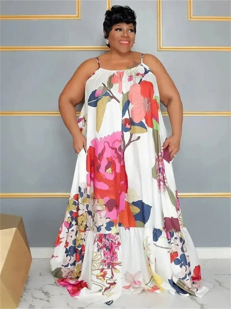 Plus Size Women Clothing Dress Summer 2025 Slip Flower Print Dress Elegant Full Length Max Dresses Wholesale Dropshiping
Plus Size Women Clothing Dress Summer 2025 Slip Flower Print Dress Elegant Full Length Max Dresses Wholesale Dropshiping