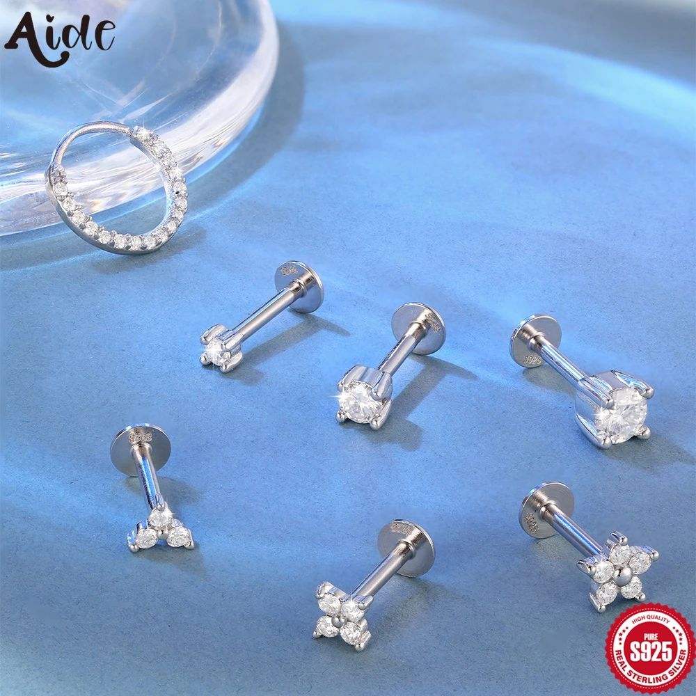 Aide 925 Sterling Silver Small Moissanite Four-Claw Screw Stud Earrings Fashion Casual High-End Design Sense Niche Lady Jewelry
Aide 925 Sterling Silver Small Moissanite Four-Claw Screw Stud Earrings Fashion Casual High-End Design Sense Niche Lady Jewelry