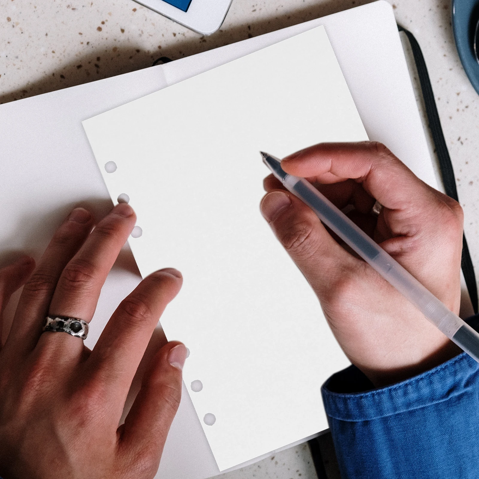 180Pcs A5 Hand Account Inner Pages Refillable White Loose Leaf Paper for 6 Ring Binder Journal Planner Dotted Grid Ruled Plain
180Pcs A5 Hand Account Inner Pages Refillable White Loose Leaf Paper for 6 Ring Binder Journal Planner Dotted Grid Ruled Plain