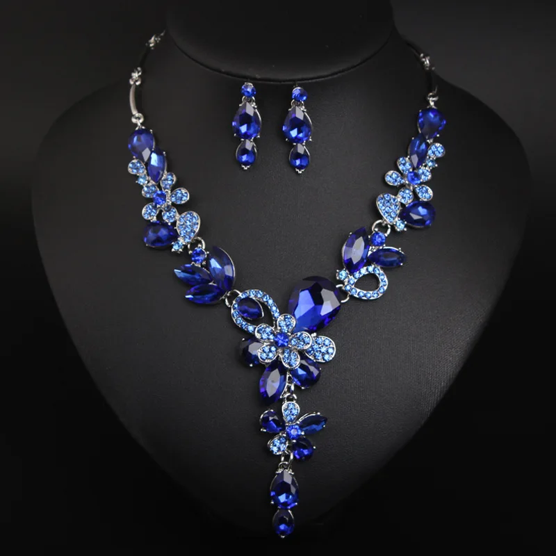 DIY accessories Amazon cross-border explosion, European and American crystal flower necklace earrings set sparkling gemstones, w
DIY accessories Amazon cross-border explosion, European and American crystal flower necklace earrings set sparkling gemstones, w